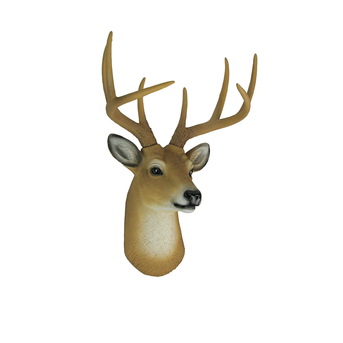 Resin Deer Head Wall Mount 8 Point Faux Taxidermy Buck Hanging Sculpture Antler Decor Art - Image 3