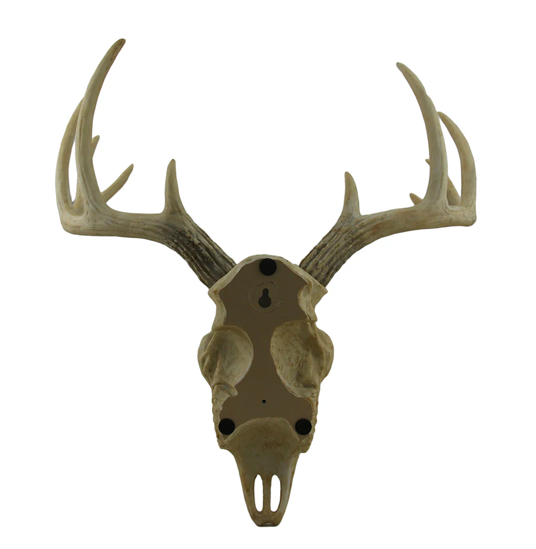 Little Bucky - 15-Inch Wall Mounted Faux Deer Skull With 10-Point Antlers - Hand-Painted Aged Finish - Lodge or Western Charm for Your Rustic Living Space - Image 3