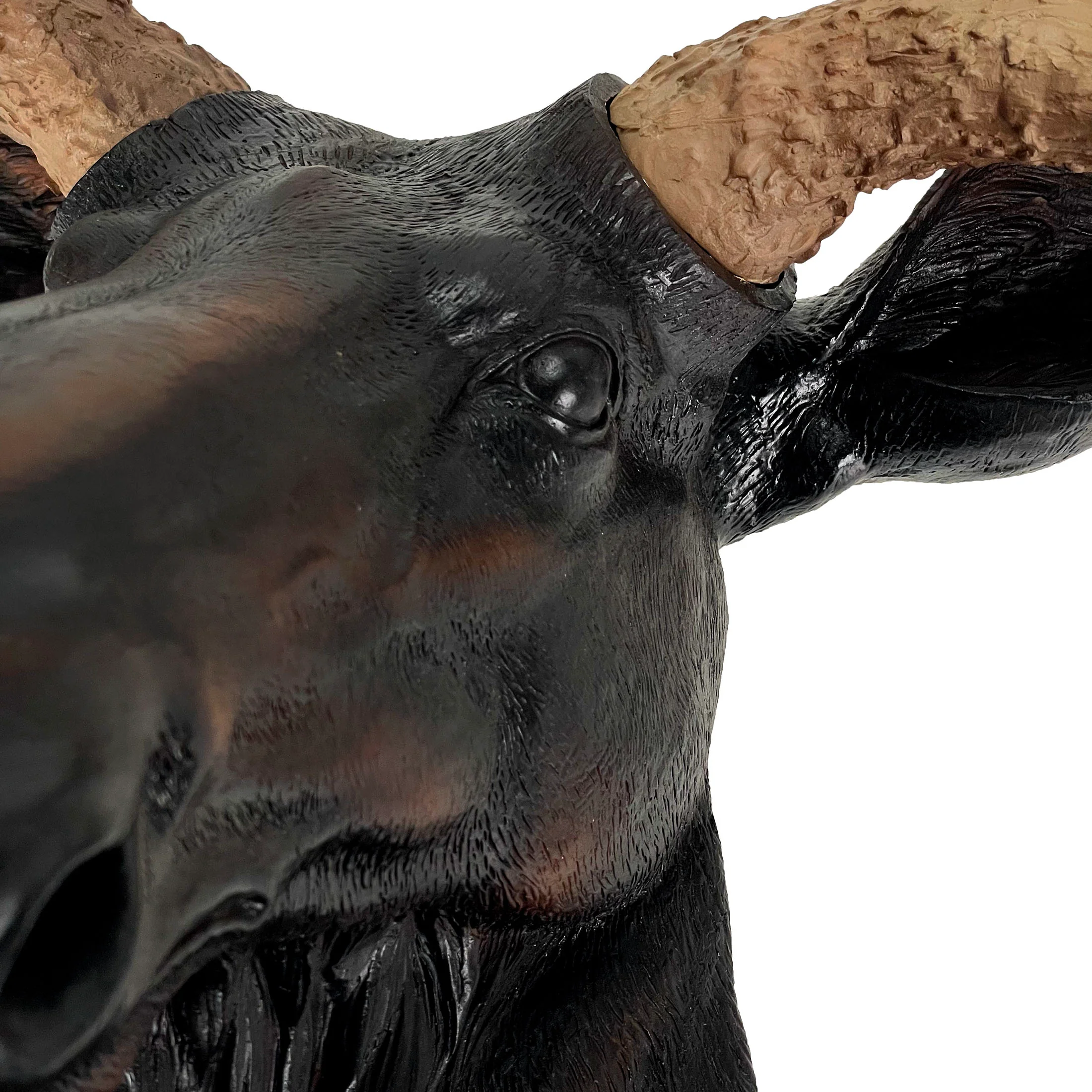 Moose Head Bust Wall Sculpture, 20 x 23 Inch Brown Painted Resin North American Moose Wall Mount for Rustic Lodge, Cabin, Man Cave or Living Room Animal Wall Decor Indoor or Covered Patio - Image 3