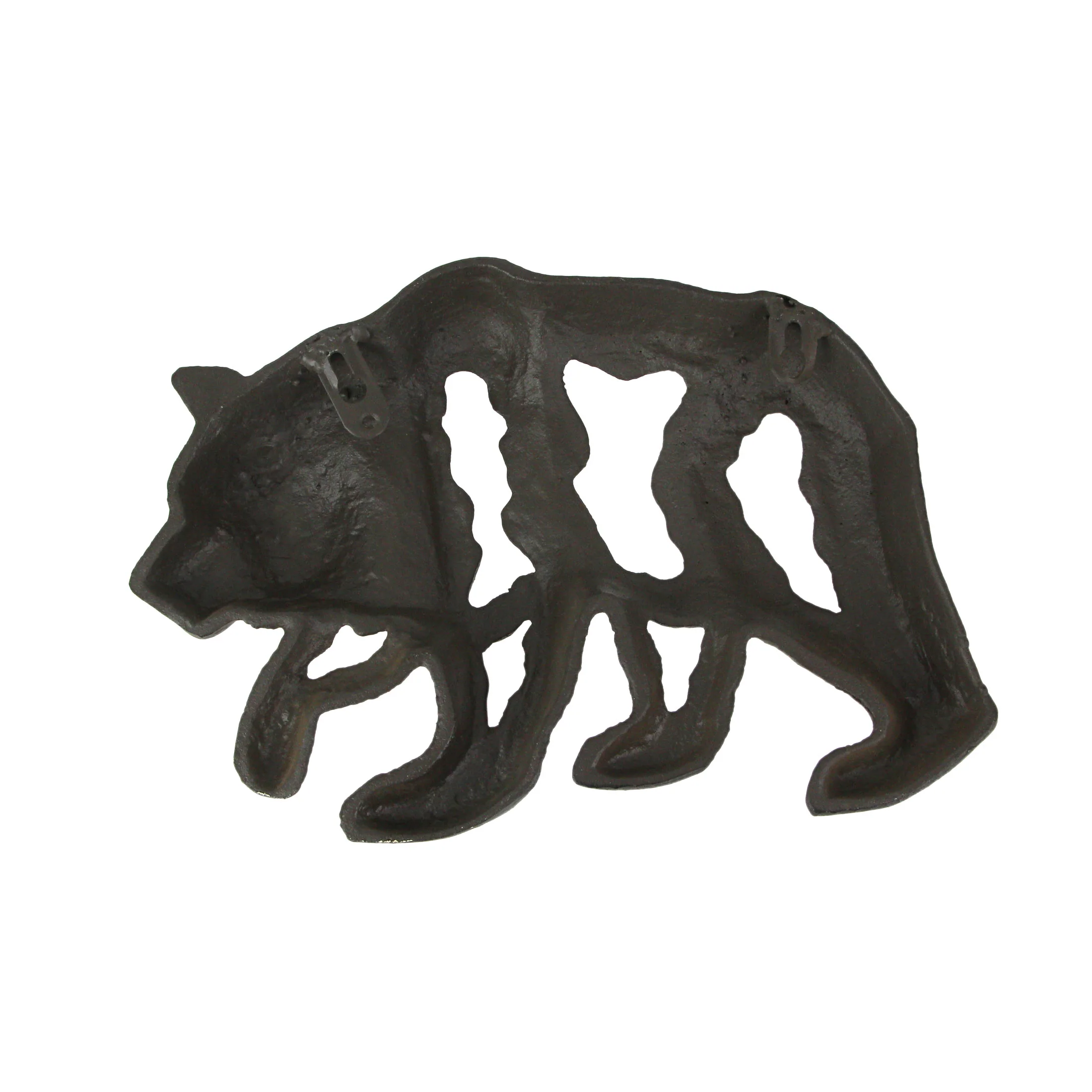 Cast Iron Bear Wall Mounted Sculpture Cabin Home Art Hanging Plaque Lodge Decor - Image 3