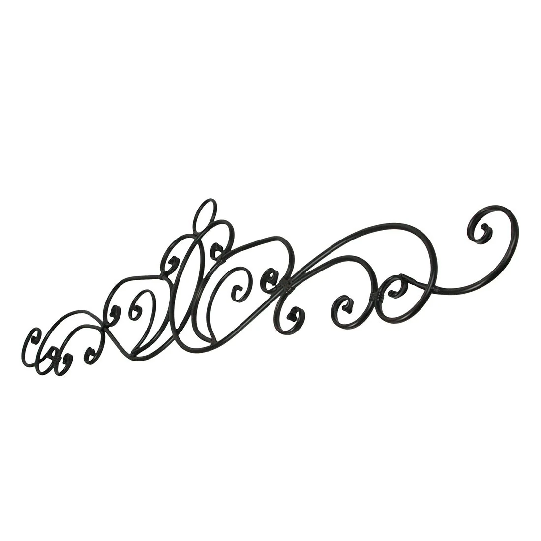 Set of 2 54 Inch Metal Wall Art Scrolls Hanging Door Or Window Decor Antique Bronze Accent Rustic Decorative Arch - Image 3