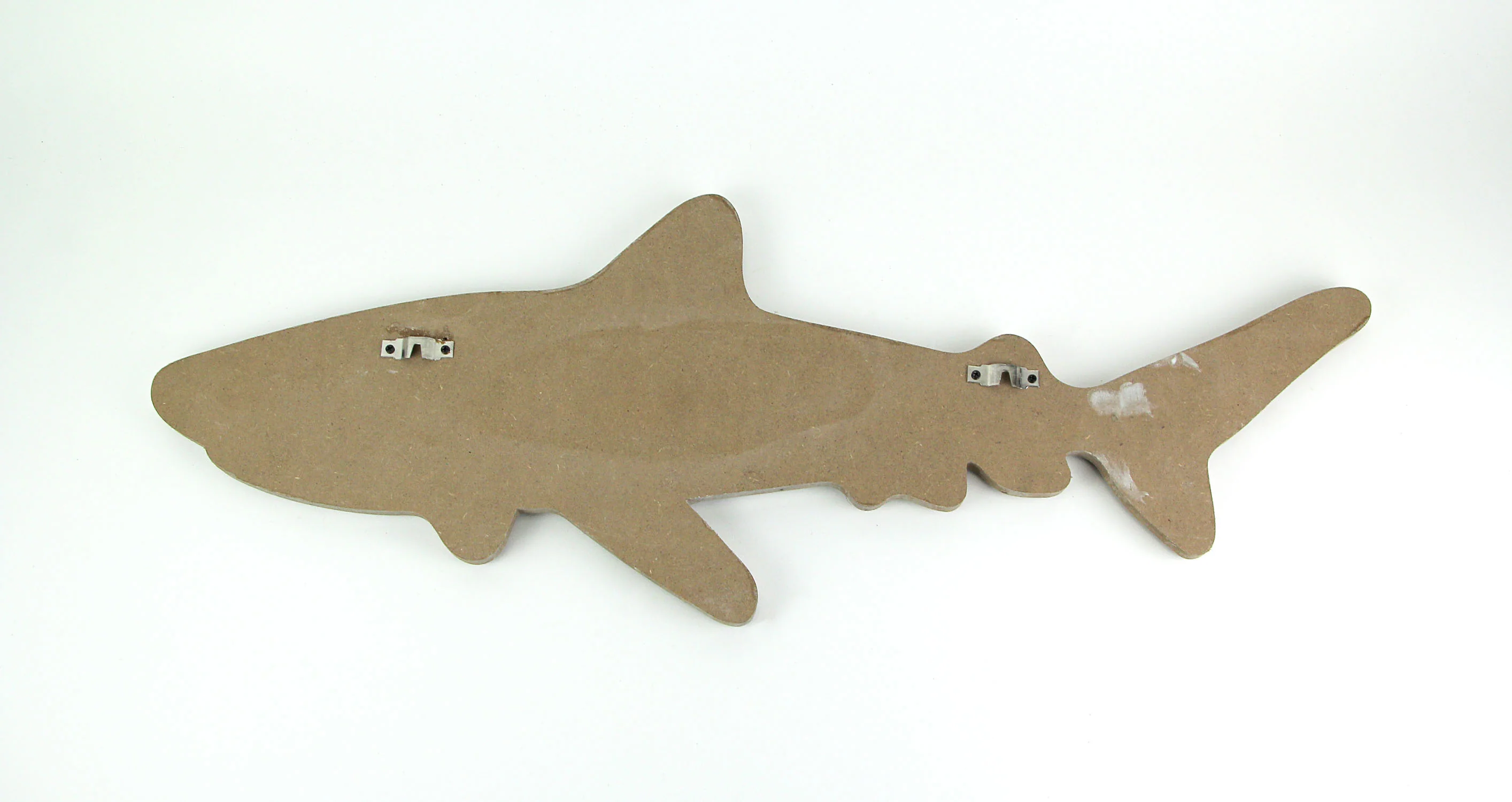 33 Inch Distressed Wood Metal Accent Shark Wall Hanging Plaque Decorative Ocean Art Sculpture - Image 3