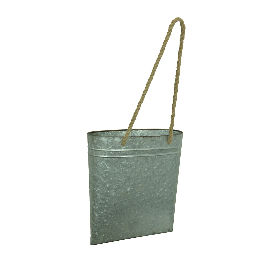 Galvanized Metal Hanging Basket Set of 2 Indoor/Outdoor Planters - Image 3