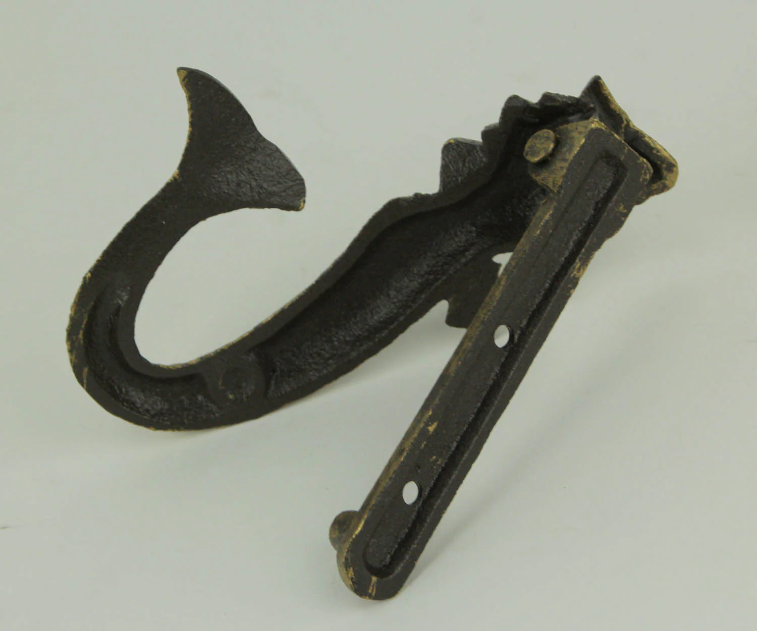 Cast Iron Mermaid Door Knocker Antique Bronze Accent Decorative Coastal Fantasy Front Door Decor - Image 3