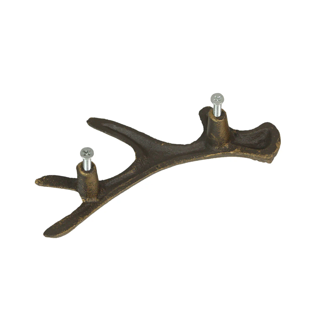 Antique Bronze Finish Cast Iron Deer Antler Drawer Pull Cabinet Handle Set of 6 - Image 9