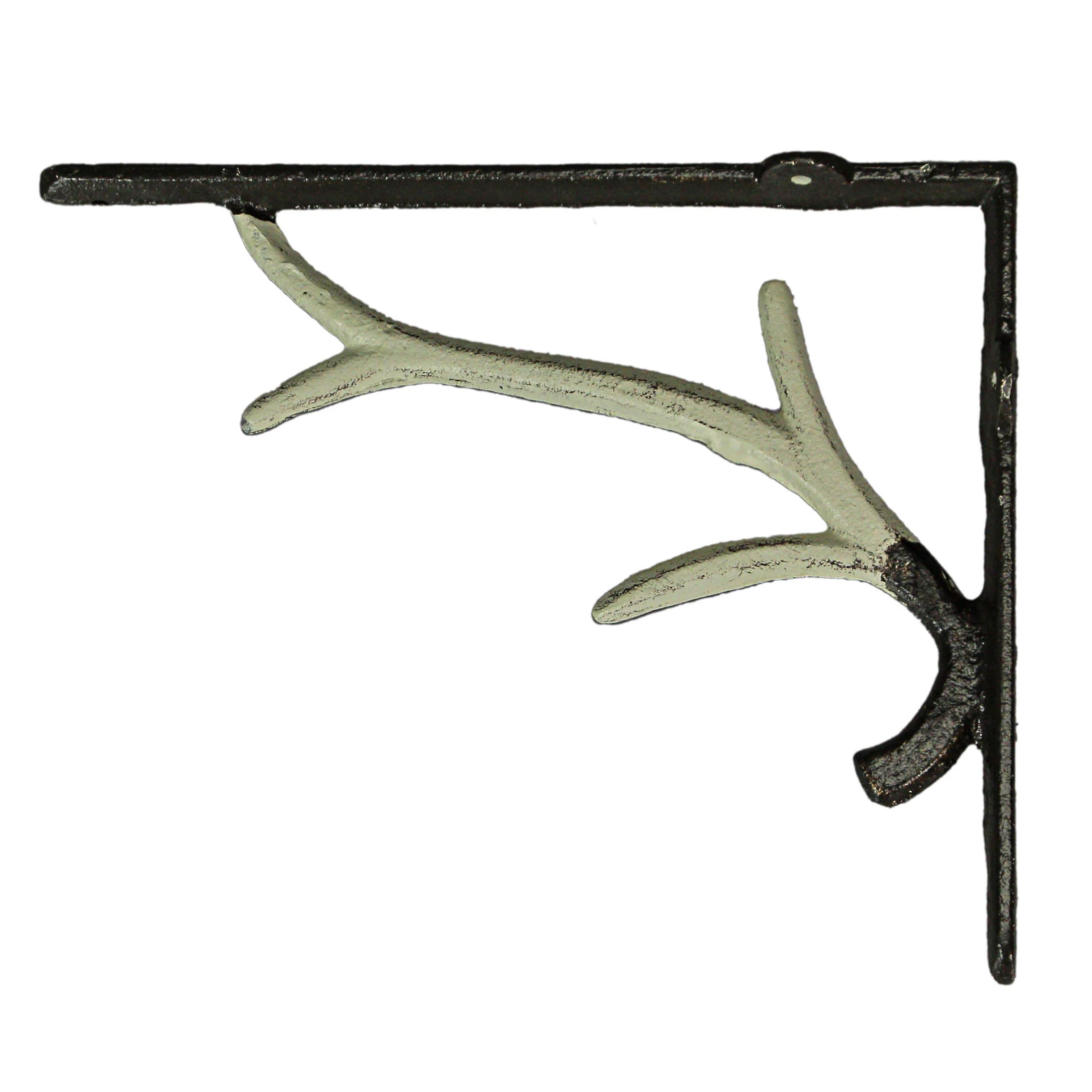 Set of 2 Cast Iron Deer Antler Decorative Shelf Brackets - Image 7