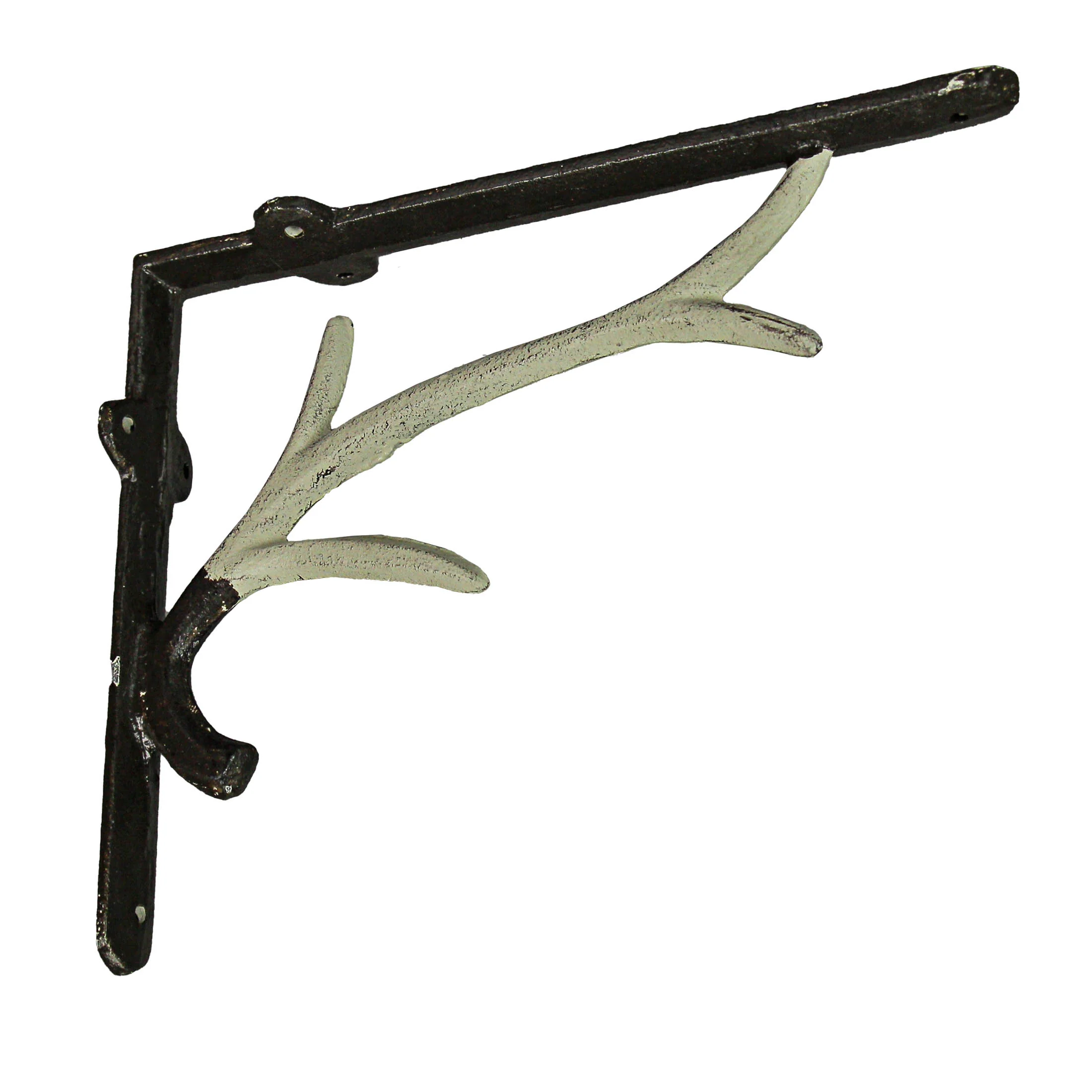 Set of 2 Cast Iron Deer Antler Decorative Shelf Brackets - Image 9