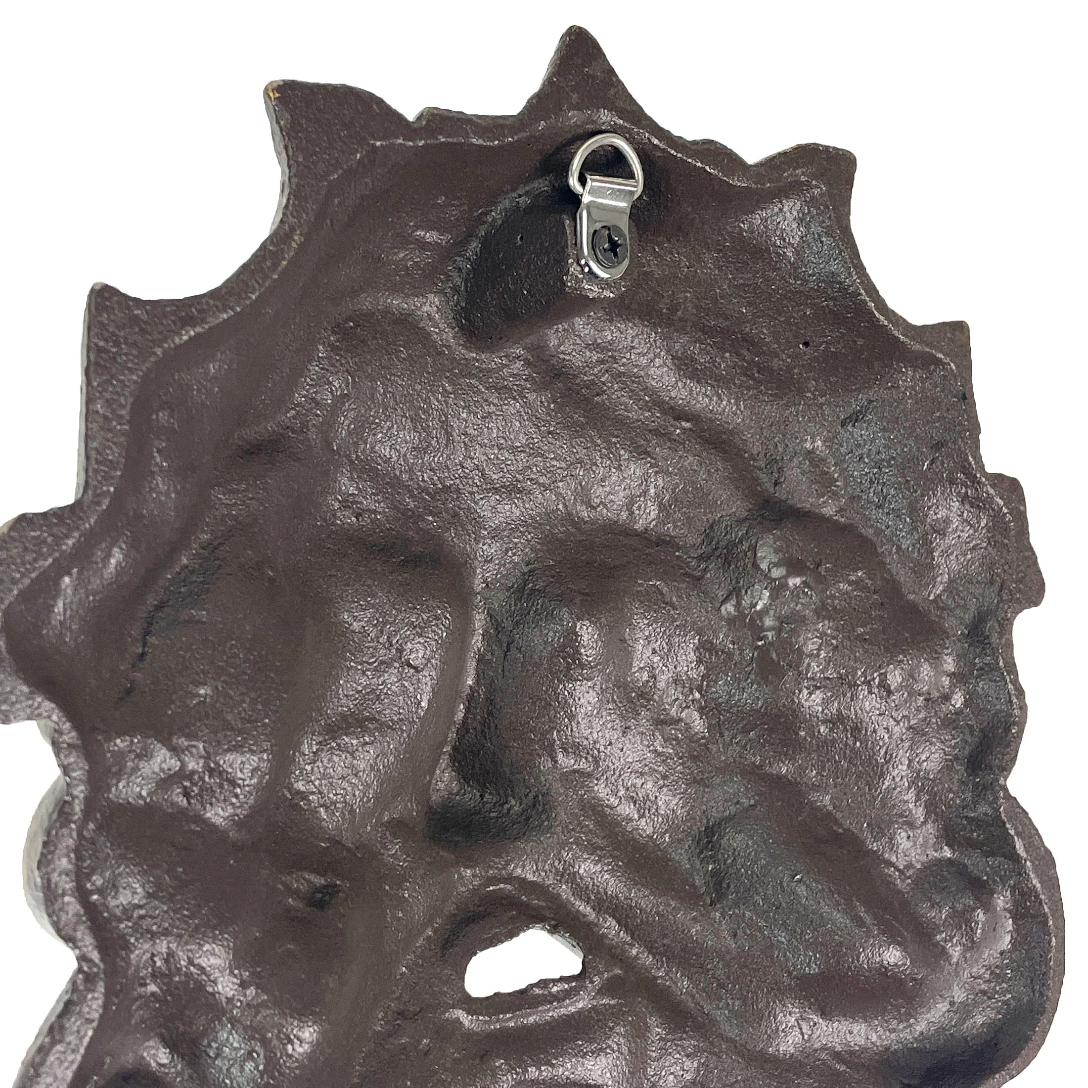 Cast Iron Celtic Green Man Wall Décor Art Hanging | Symbol of Nature's Rebirth and Growth | Indoor/Outdoor Use | Available in Bronze and Verdigris Green Finishes | 9.75" Tall - Image 19