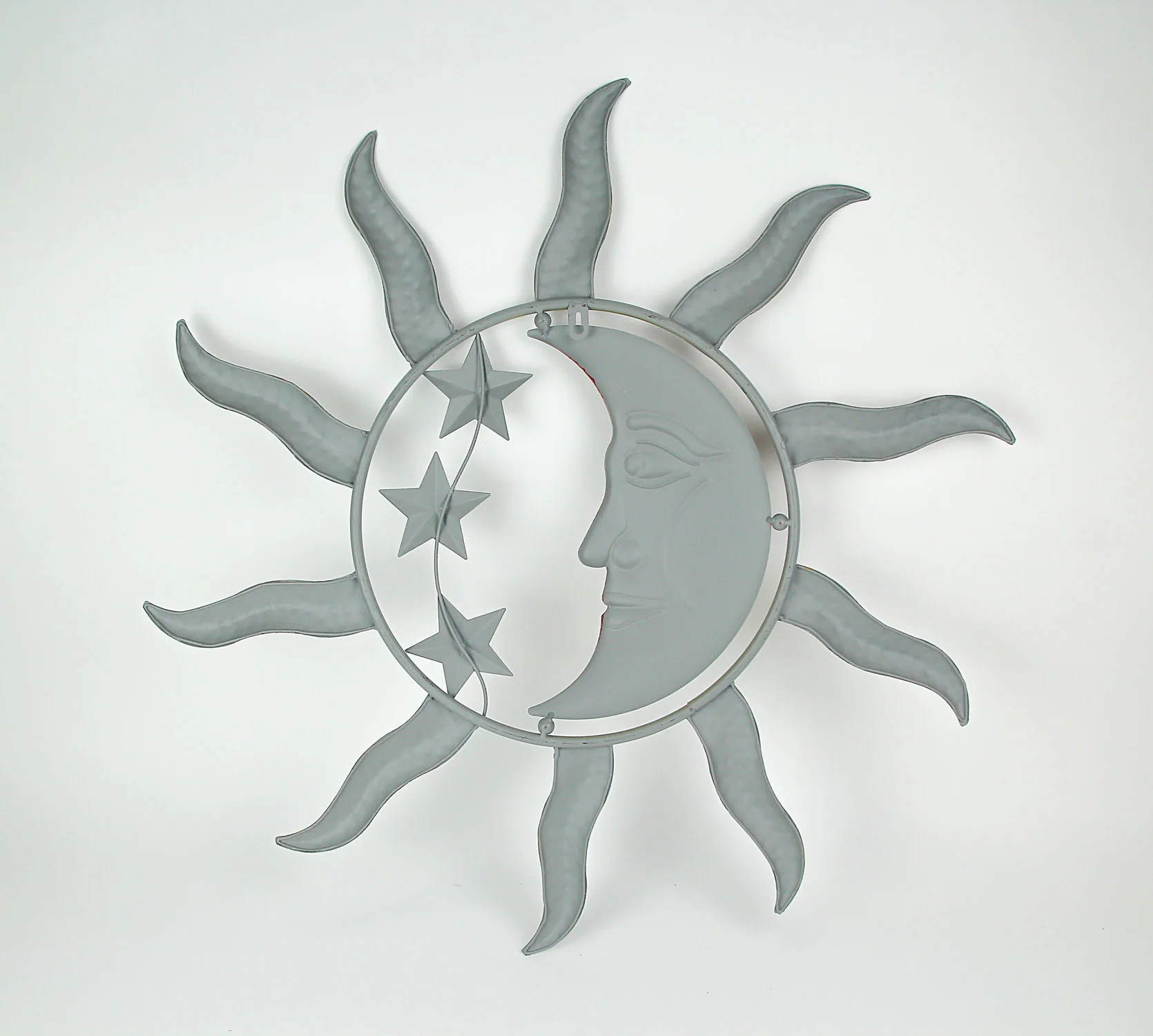 Celestial Sun Moon and Stars Indoor Outdoor 28 inch Metal Wall Hanging Sculpture - Image 4