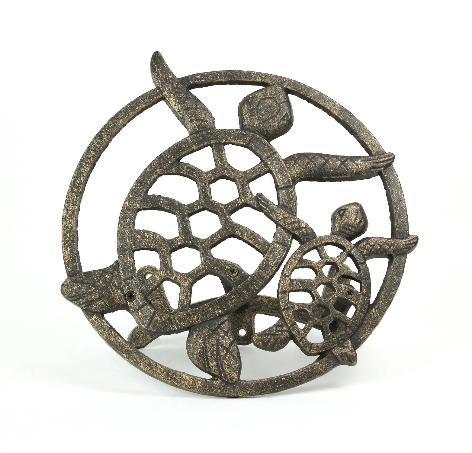Cast Iron Sea Turtle Decorative Wall Mounted Hanging Garden Hose Holder - Image 12