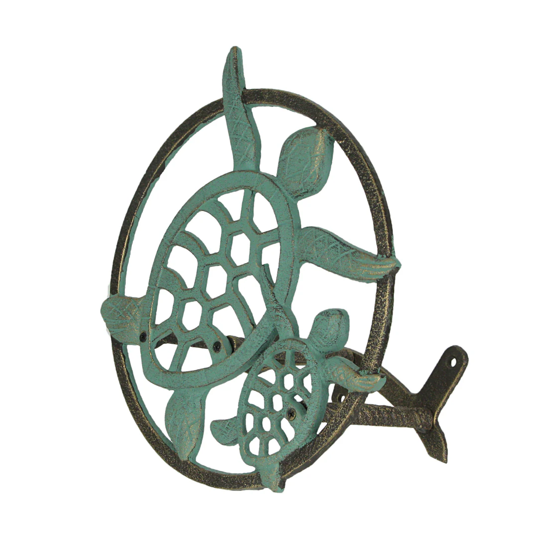 Cast Iron Sea Turtle Decorative Wall Mounted Hanging Garden Hose Holder - Image 15
