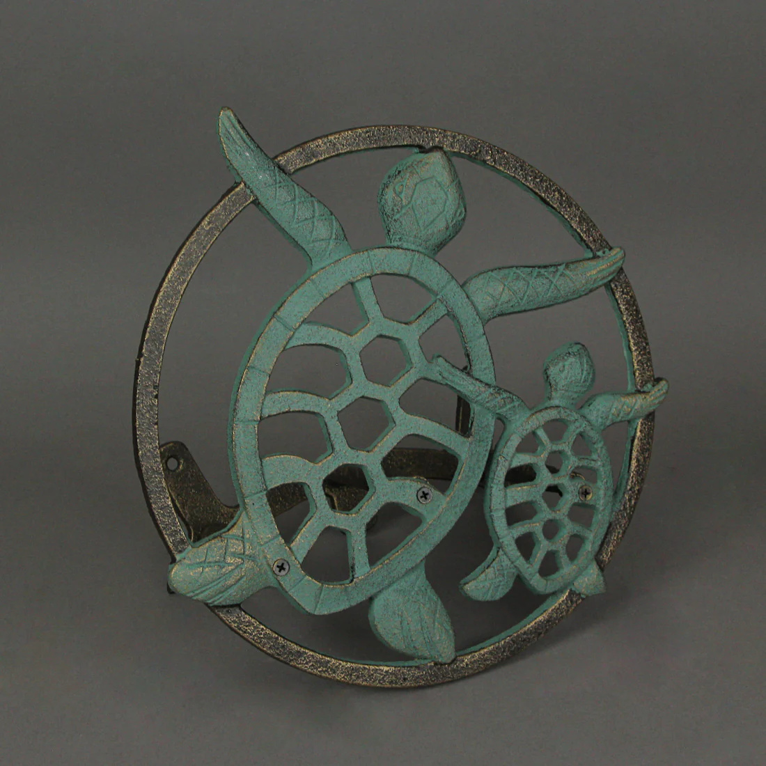 Cast Iron Sea Turtle Decorative Wall Mounted Hanging Garden Hose Holder - Image 9