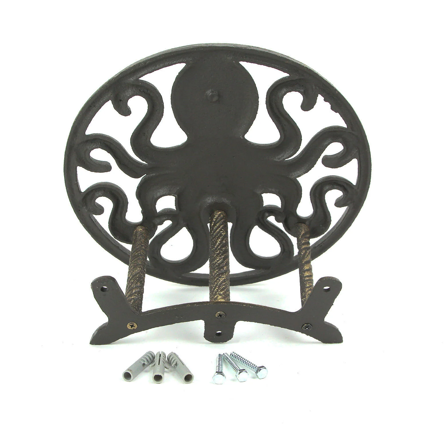 Cast Iron Octopus Decorative Wall Mounted Hanging Garden Hose Hanger Holder - Image 8