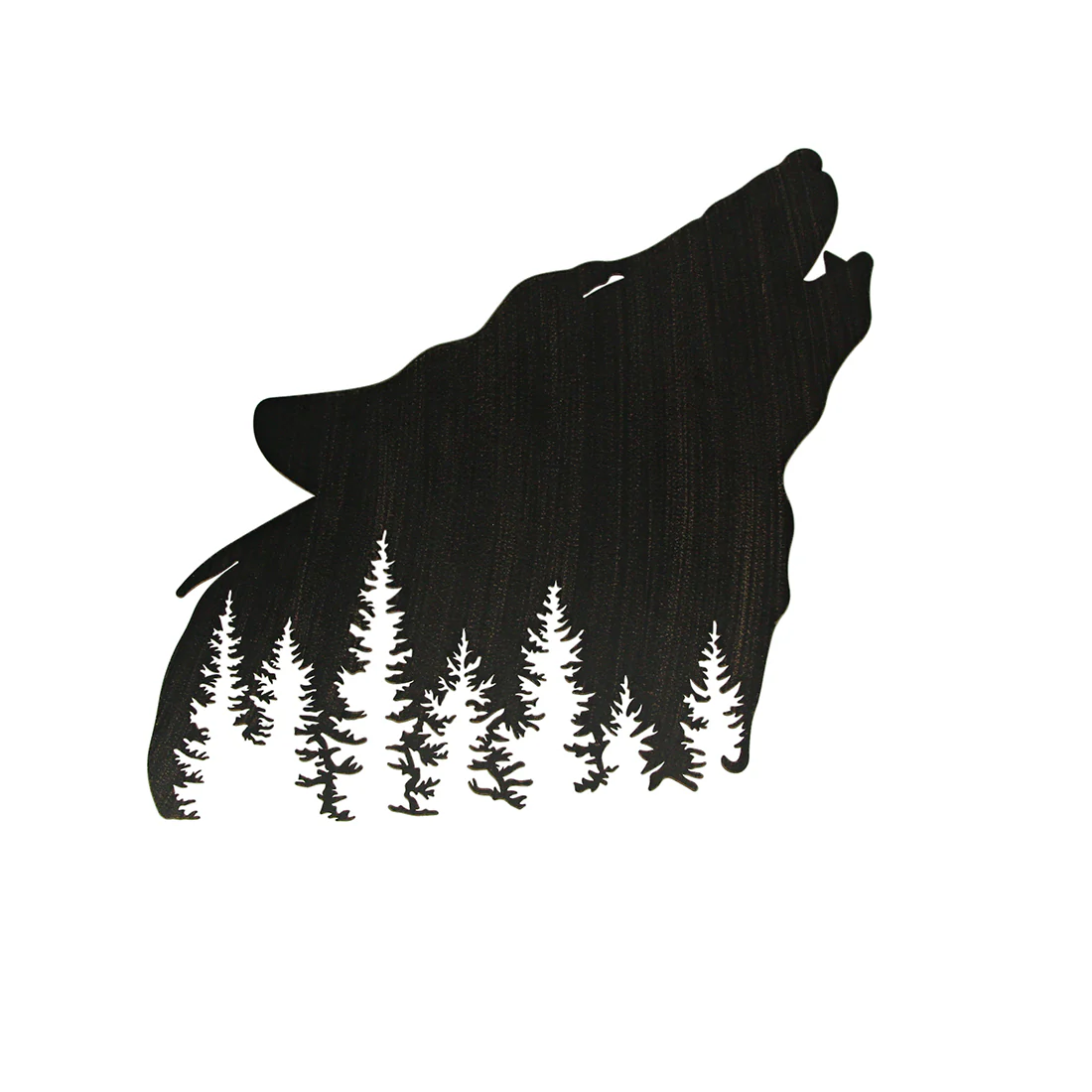 Laser-Cut Black Metal Wolf Wall Hanging Forest Lodge Decor Cabin Art 17 Inches High - Image 7