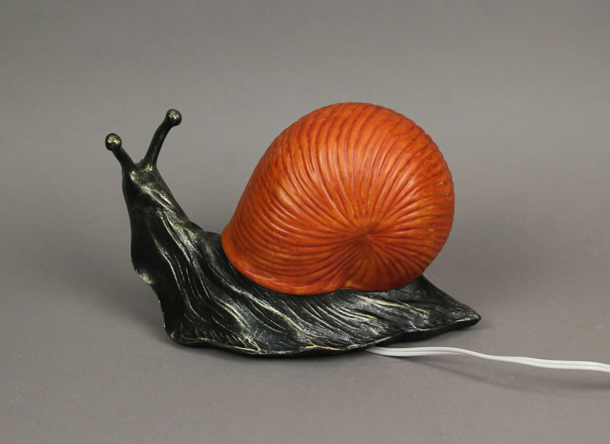Resin Orange Snail Decorative Accent Lamp End Table Night Stand Light Sculpture - Image 6