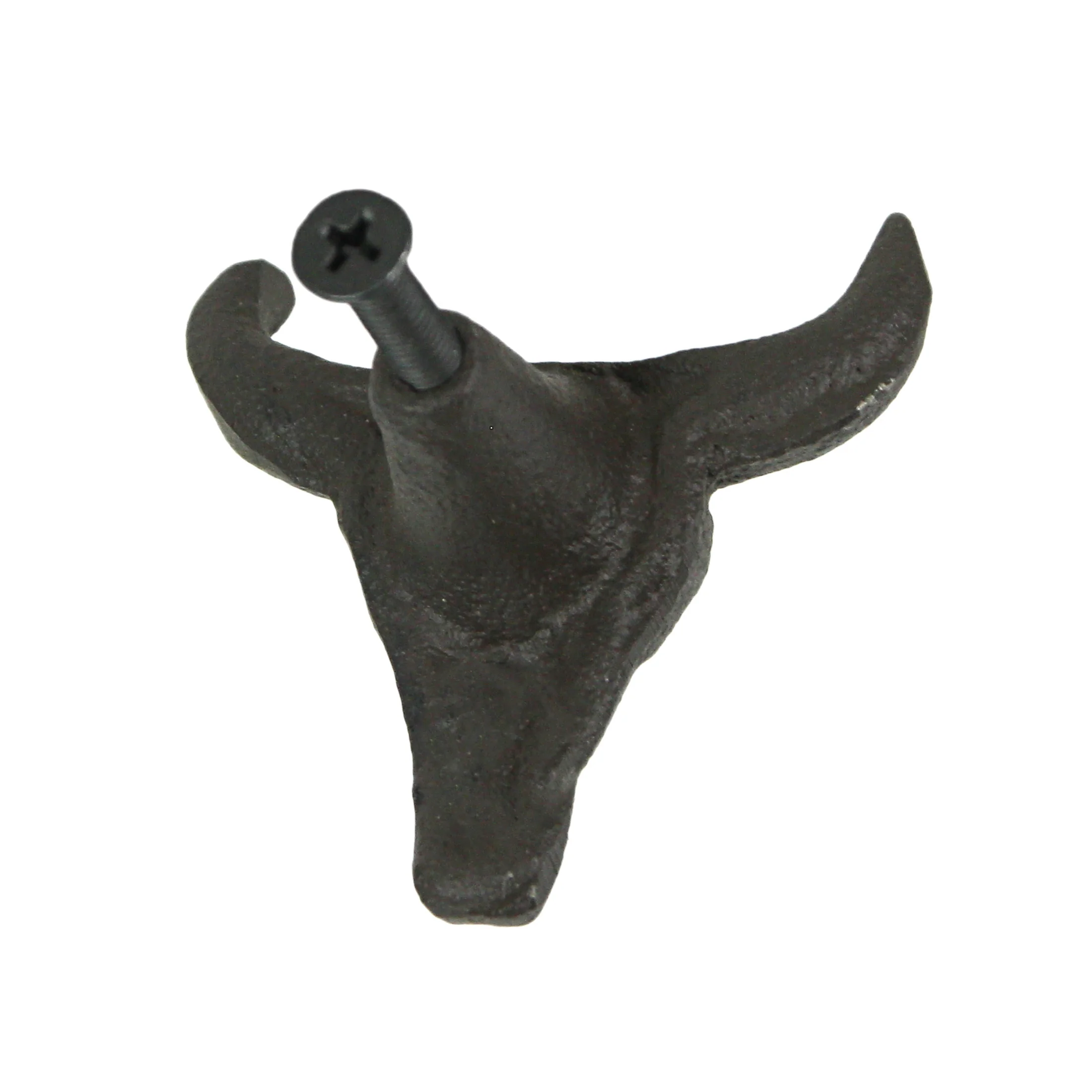 Set of 6 Cast Iron Steer Skull Drawer Pulls Western Home Decor Cabinet Knobs - Image 10