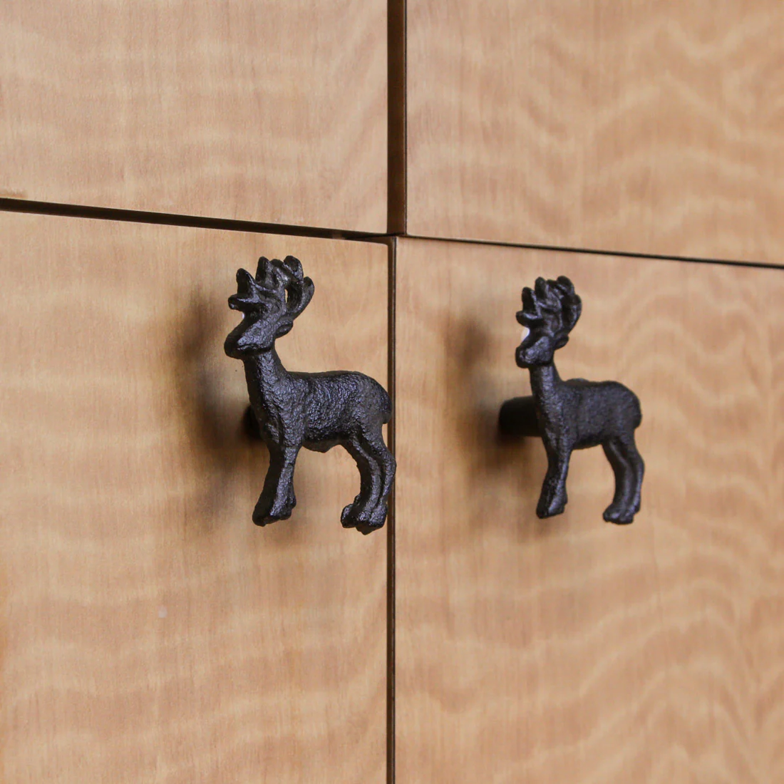 Set of 6 Cast Iron Deer Drawer Pulls Decorative Cabinet Knob Rustic Home Decor - Image 6