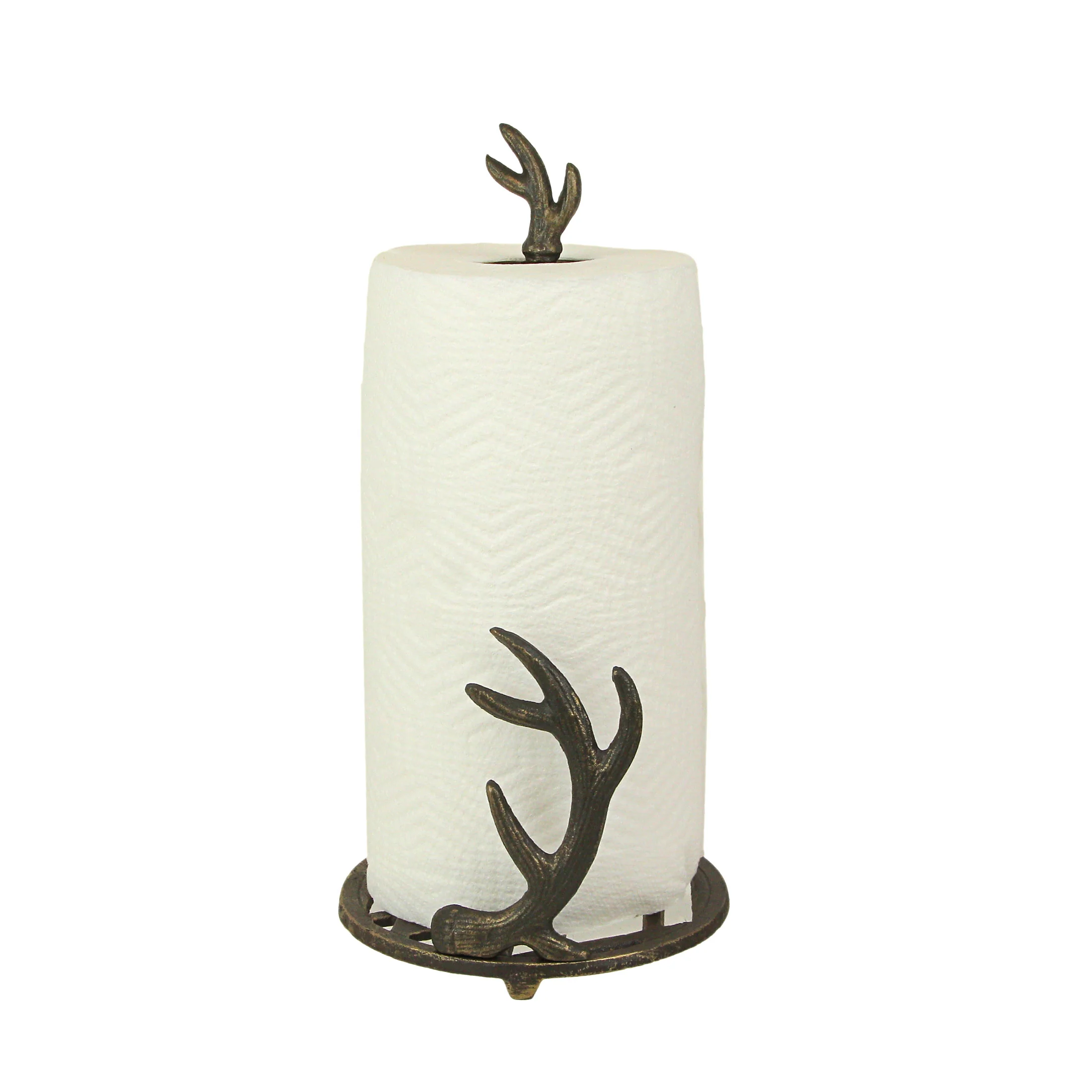 Cast Iron Antler Paper Towel Holder Countertop Deer Cabin Theme Kitchen Decor - Image 3