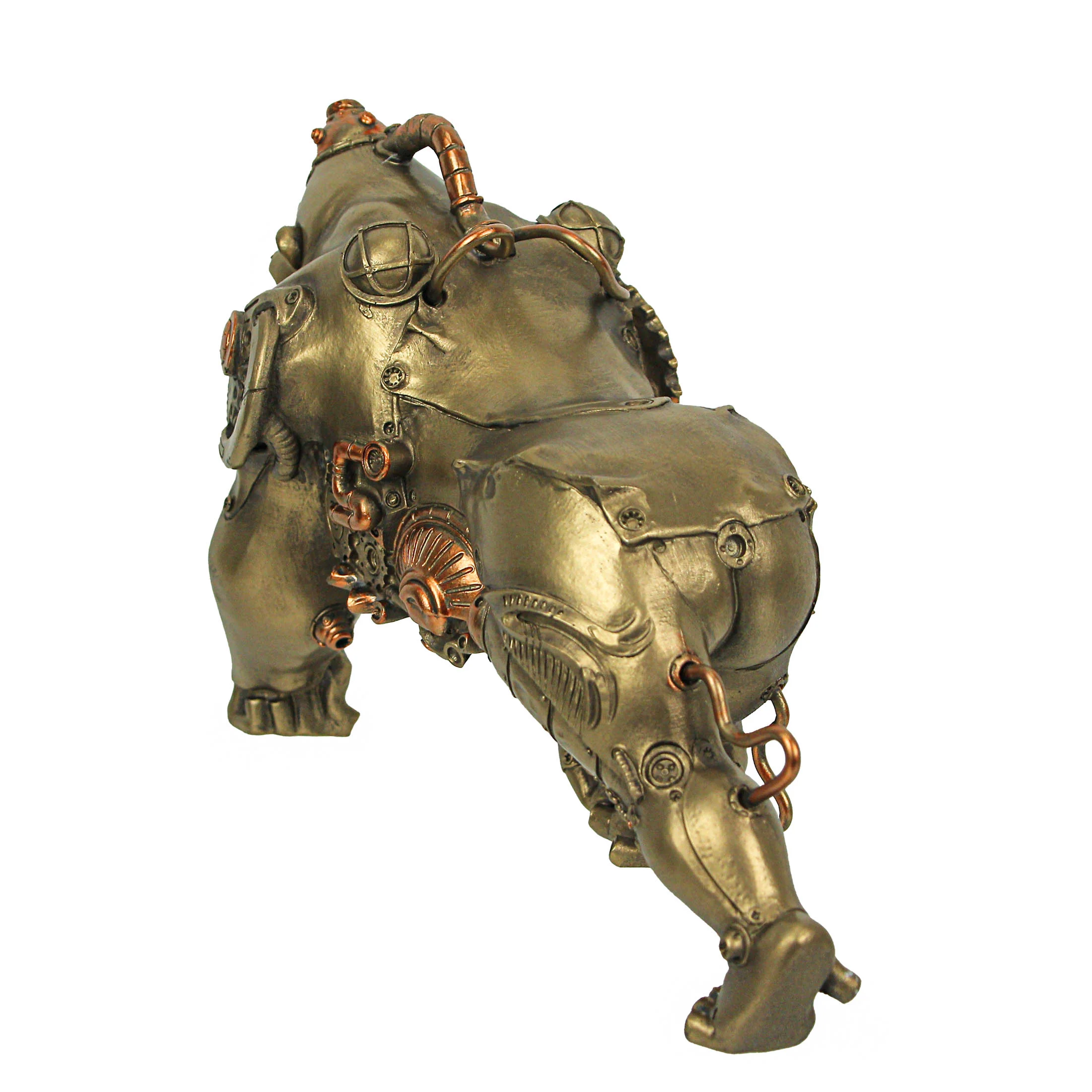 Resin Bronze Finish Steampunk Gorilla Sculpture Home Decor Statue Figurine Art - Image 5