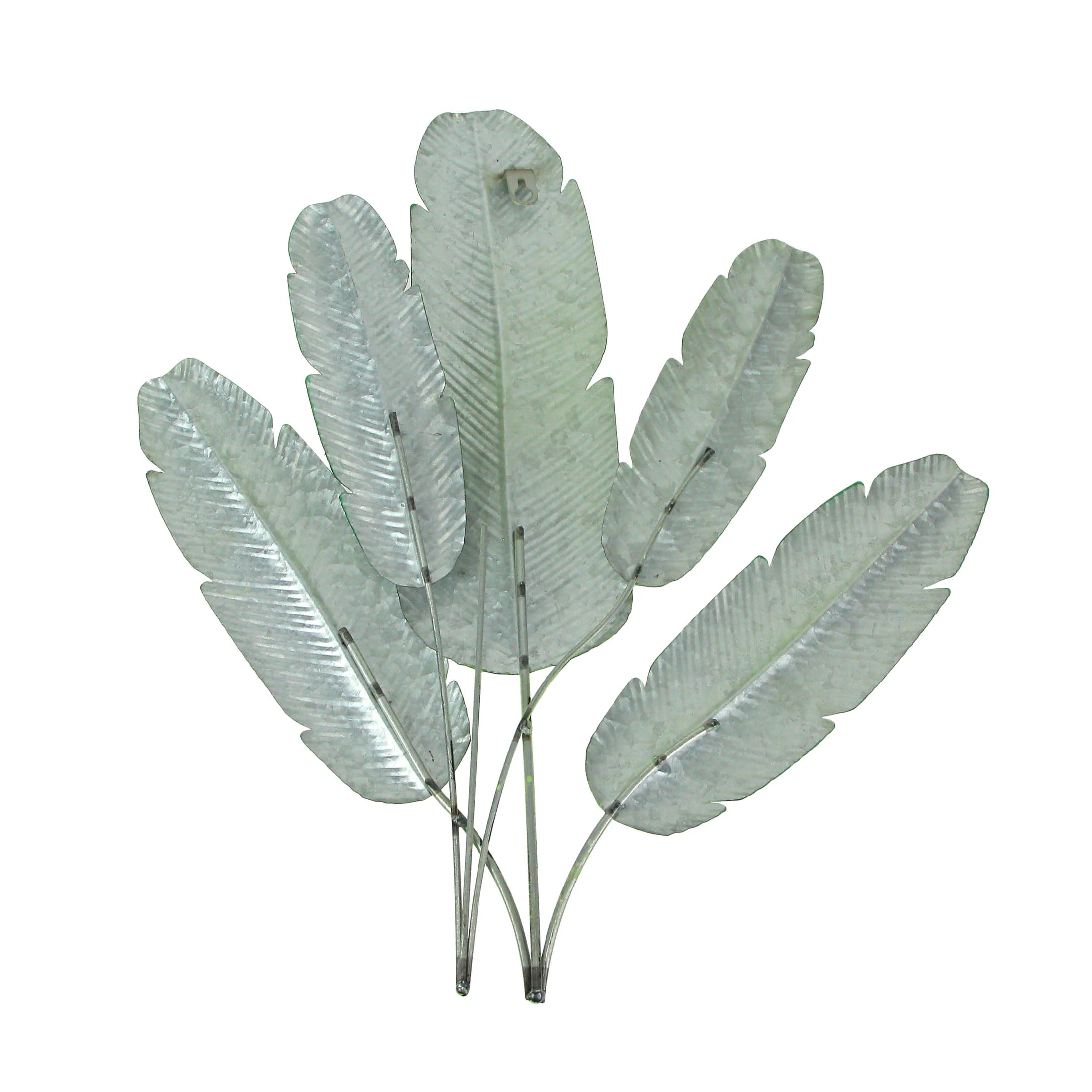 20 Inch Metal Banana Leaf Wall Decor Hanging Sculpture Tropical Plant Art Plaque - Image 3