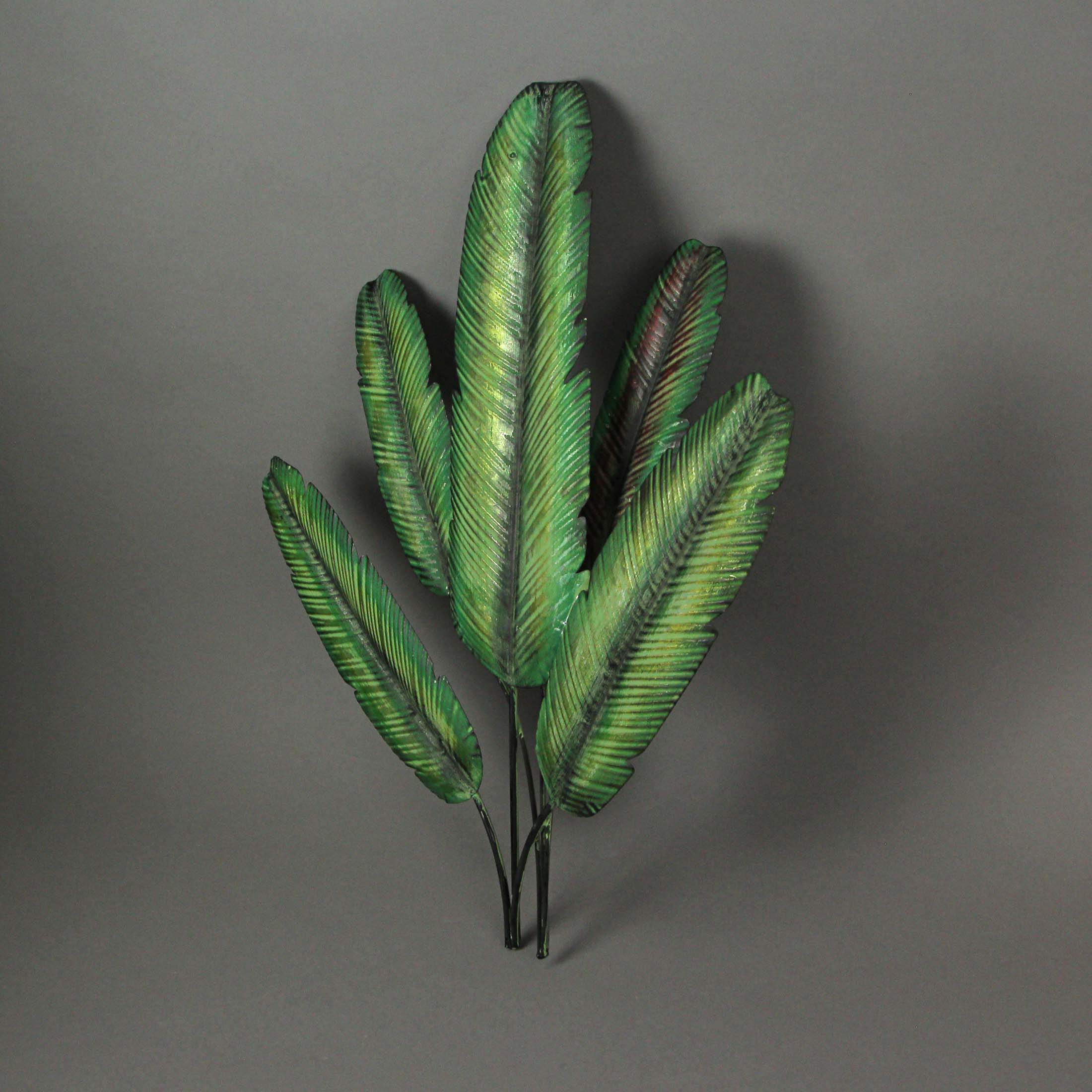 20 Inch Metal Banana Leaf Wall Decor Hanging Sculpture Tropical Plant Art Plaque - Image 7