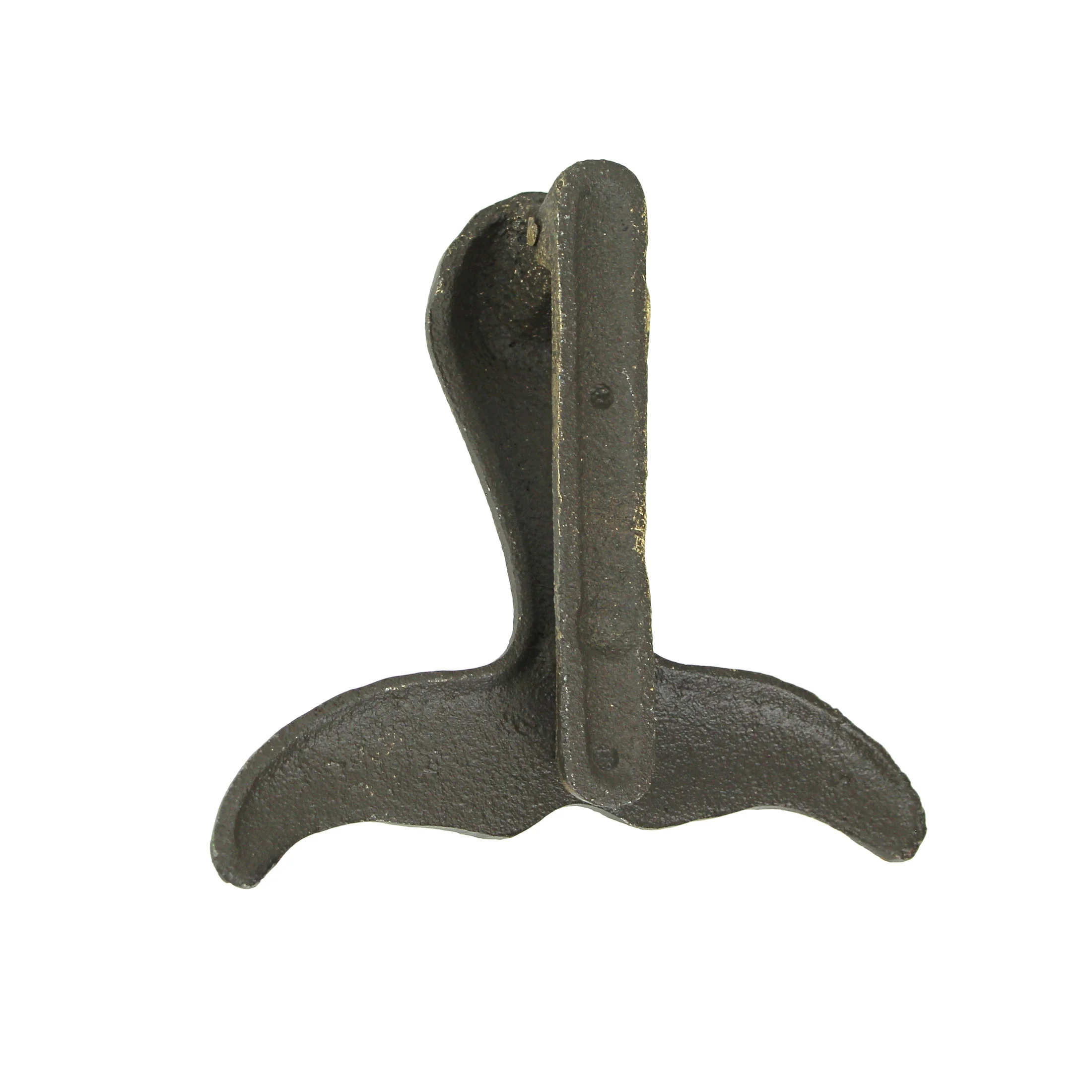 Cast Iron Whale Tail Door Knocker Bronze Decorative Coastal Accent Nautical Decor - Image 3