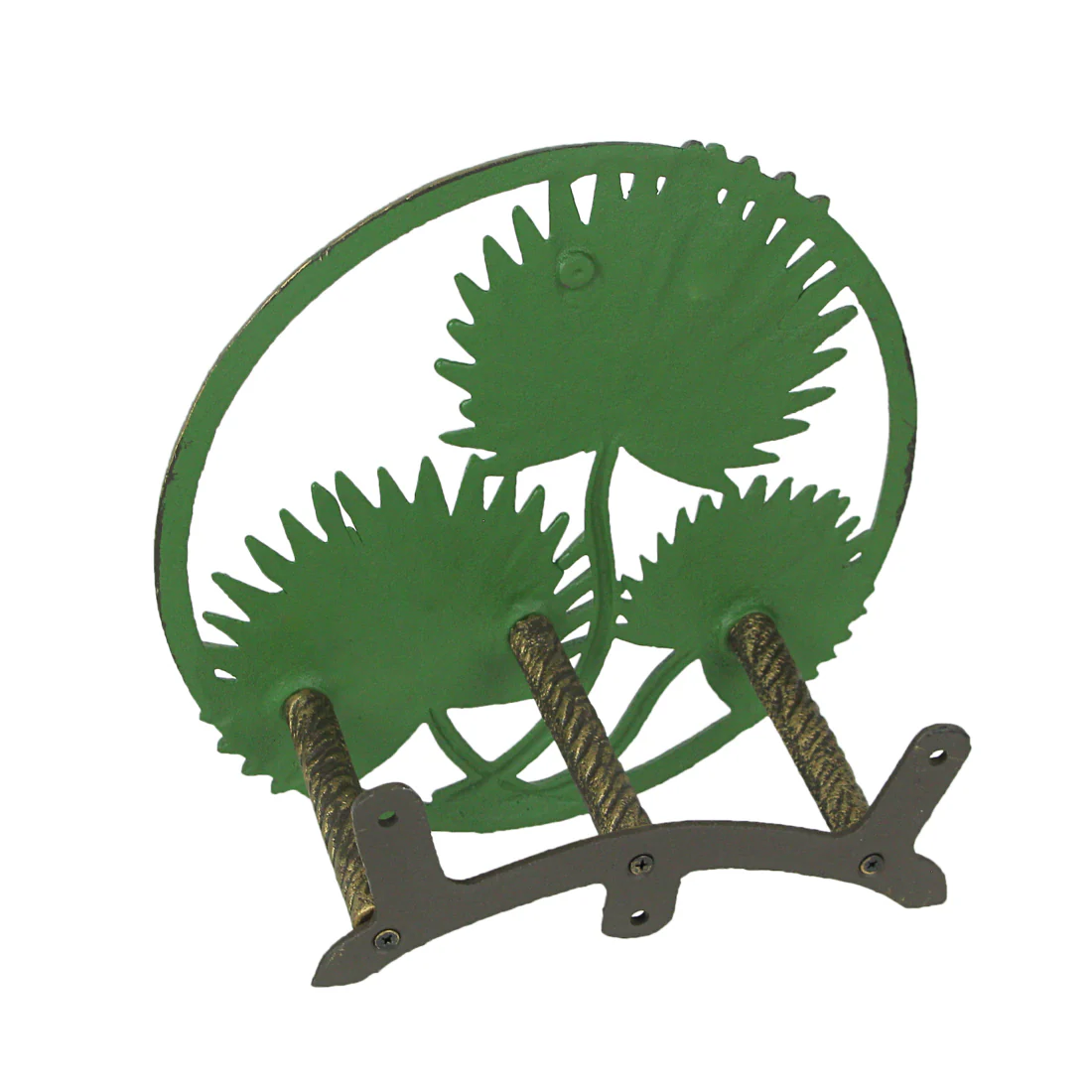 Tropical Leaf Hanging Cast Iron Decorative Wall Mounted Garden Hose Holder - Image 10
