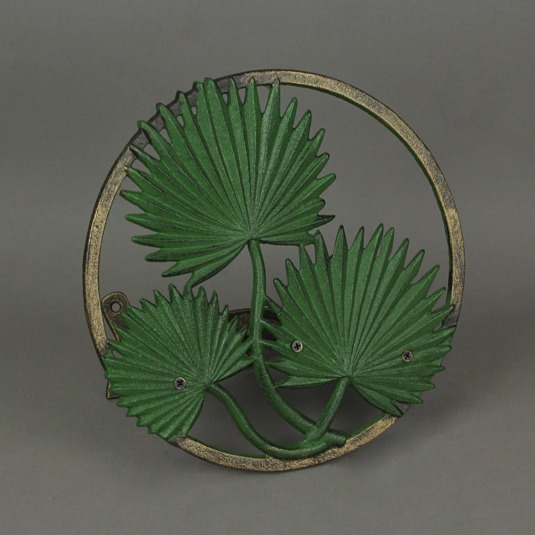 Tropical Leaf Hanging Cast Iron Decorative Wall Mounted Garden Hose Holder - Image 13