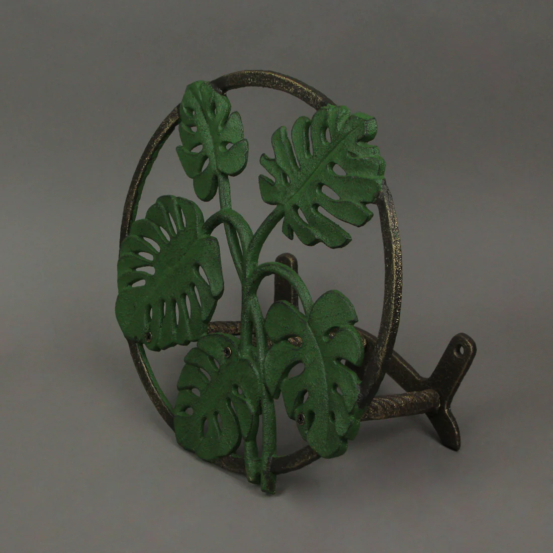 Tropical Leaf Hanging Cast Iron Decorative Wall Mounted Garden Hose Holder - Image 14