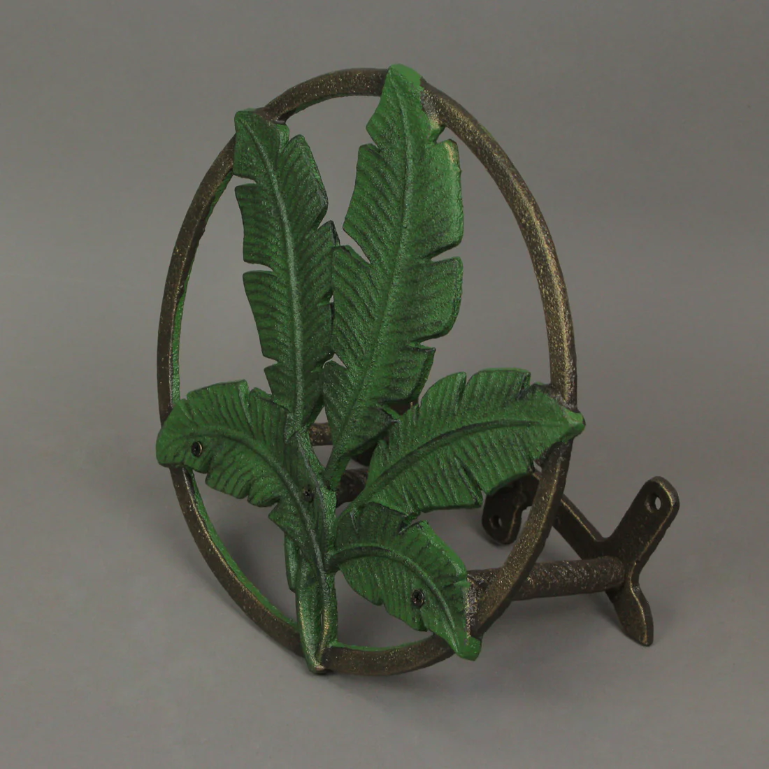 Tropical Leaf Hanging Cast Iron Decorative Wall Mounted Garden Hose Holder - Image 15