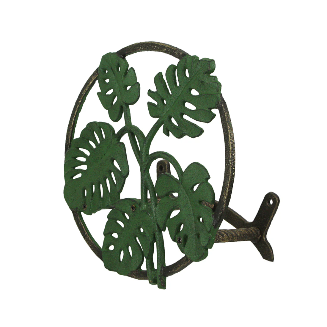 Tropical Leaf Hanging Cast Iron Decorative Wall Mounted Garden Hose Holder - Image 20