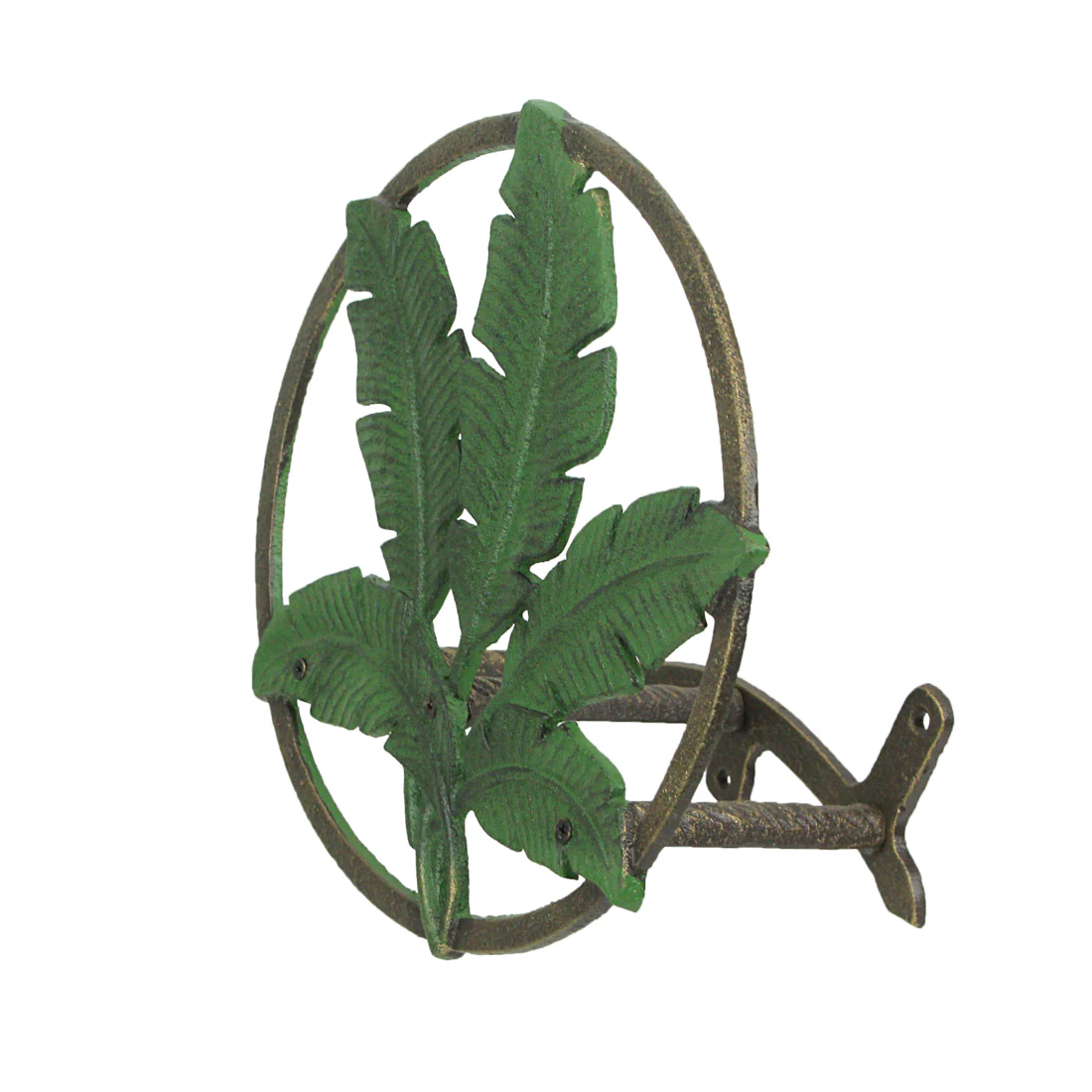 Tropical Leaf Hanging Cast Iron Decorative Wall Mounted Garden Hose Holder - Image 21