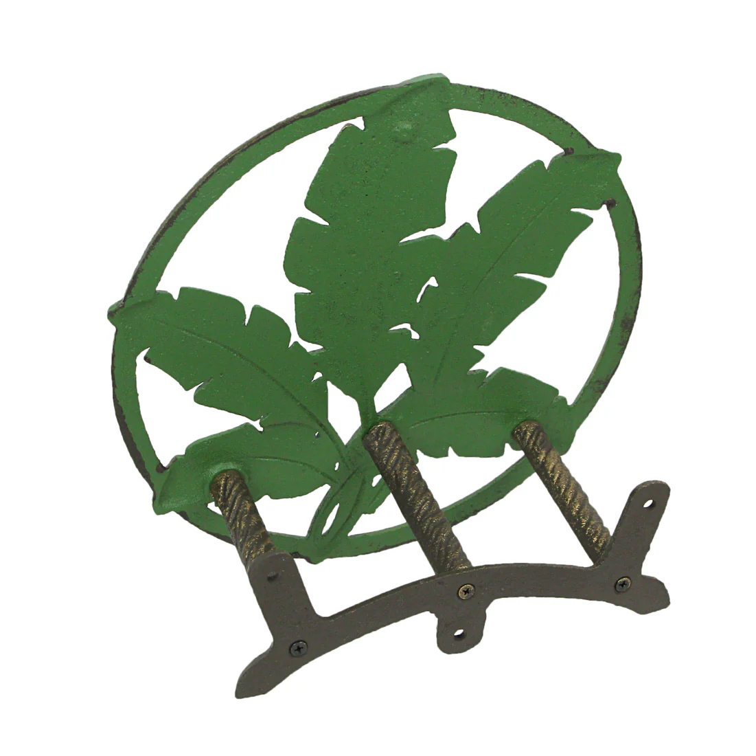 Tropical Leaf Hanging Cast Iron Decorative Wall Mounted Garden Hose Holder - Image 9