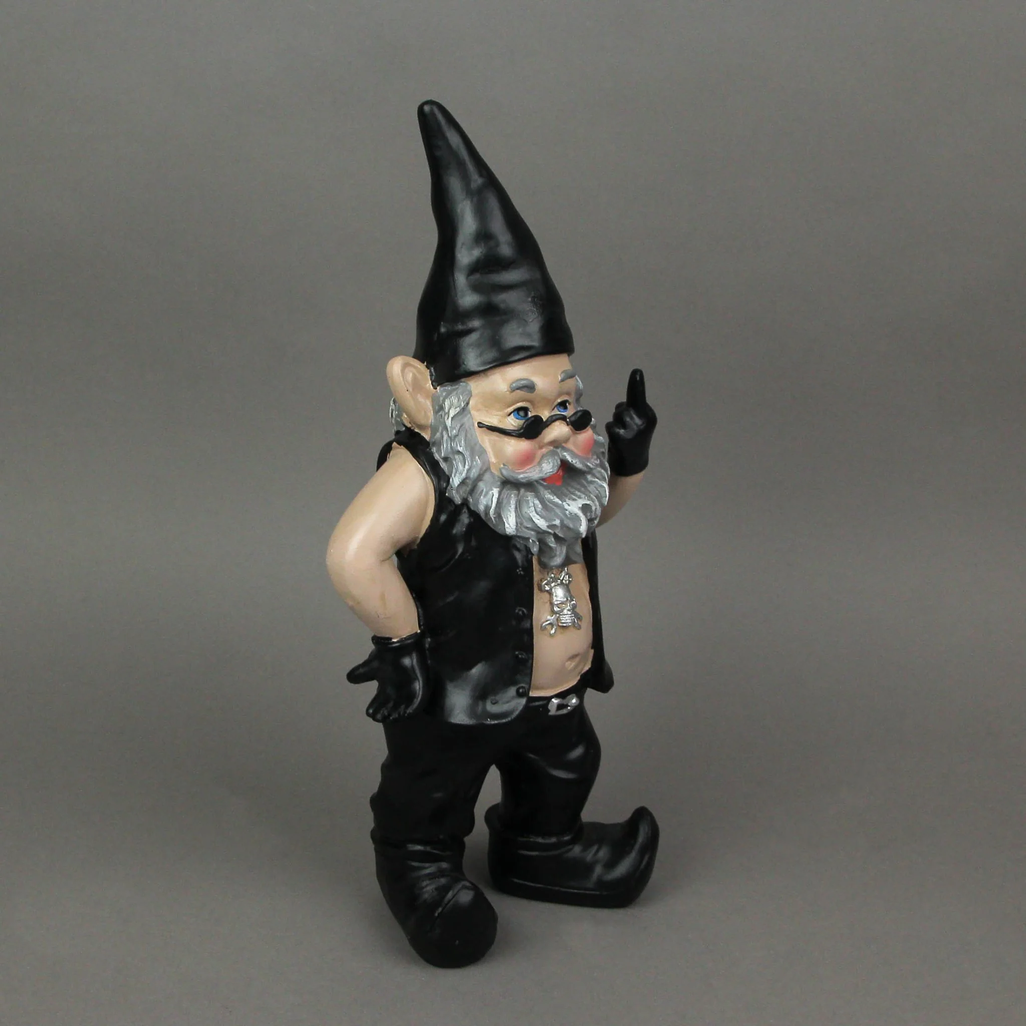 Gnoschitt The Naughty Biker Garden Gnome Lawn Decor 12 inch Statue Indoor Outdoor Figurine Decoration Funny Yard Art - Image 5