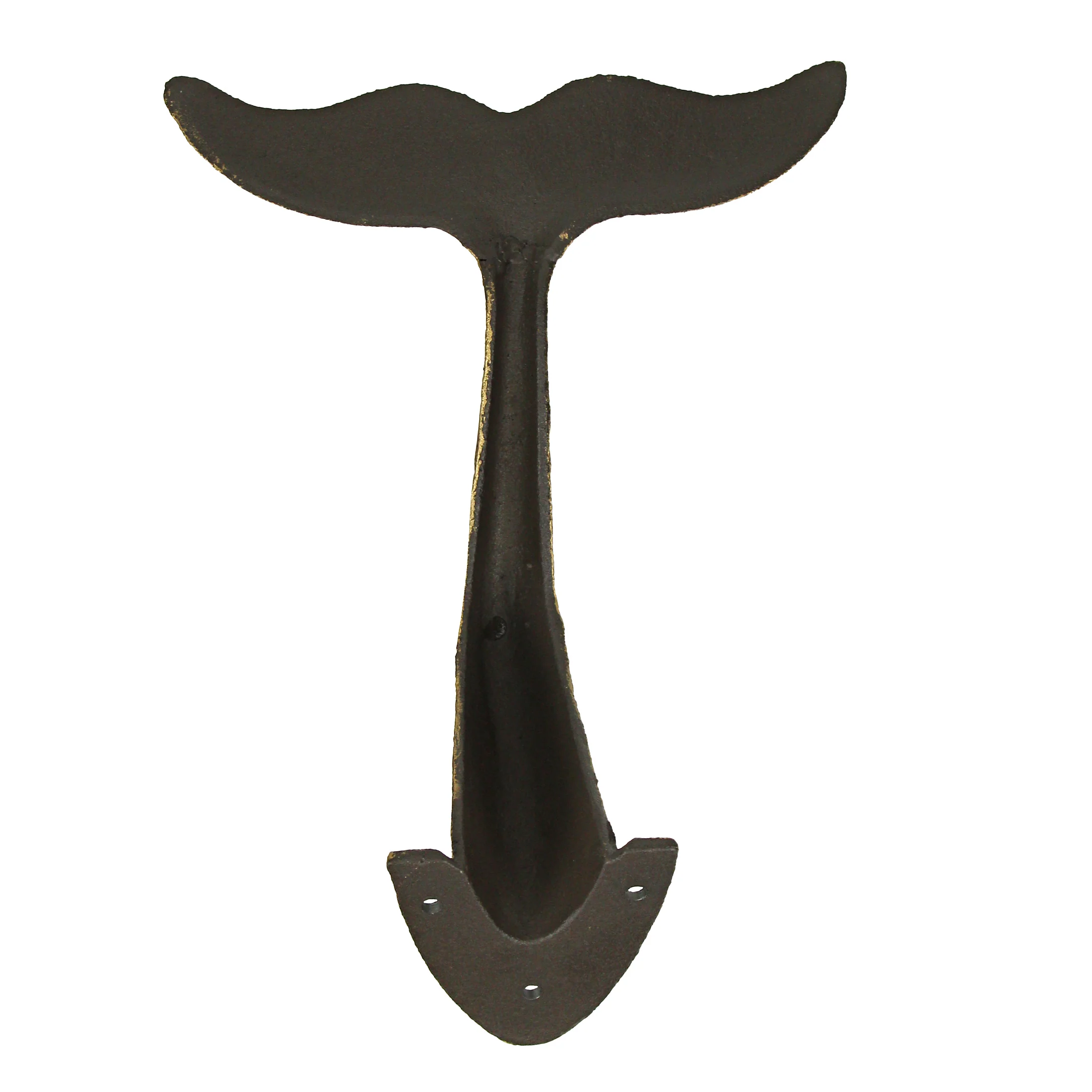 Bronze Finish Cast Iron Whale Tail Decorative Garden Hose Wall Hook Home Storage - Image 6