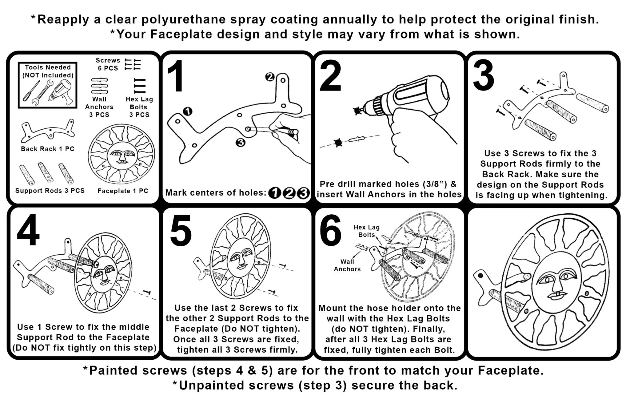 Bronze Cast Iron Nautilus Decorative Garden Hose Holder Wall Mount Storage Hanger - Image 10