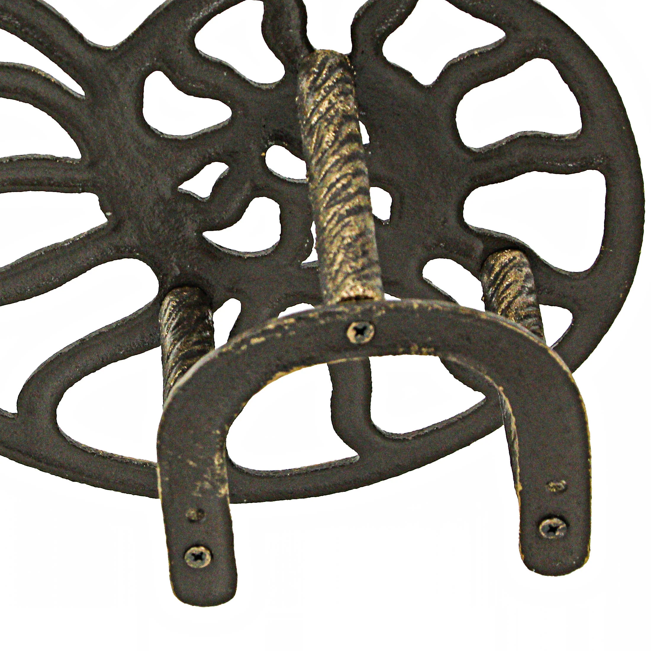 Bronze Cast Iron Nautilus Decorative Garden Hose Holder Wall Mount Storage Hanger - Image 7