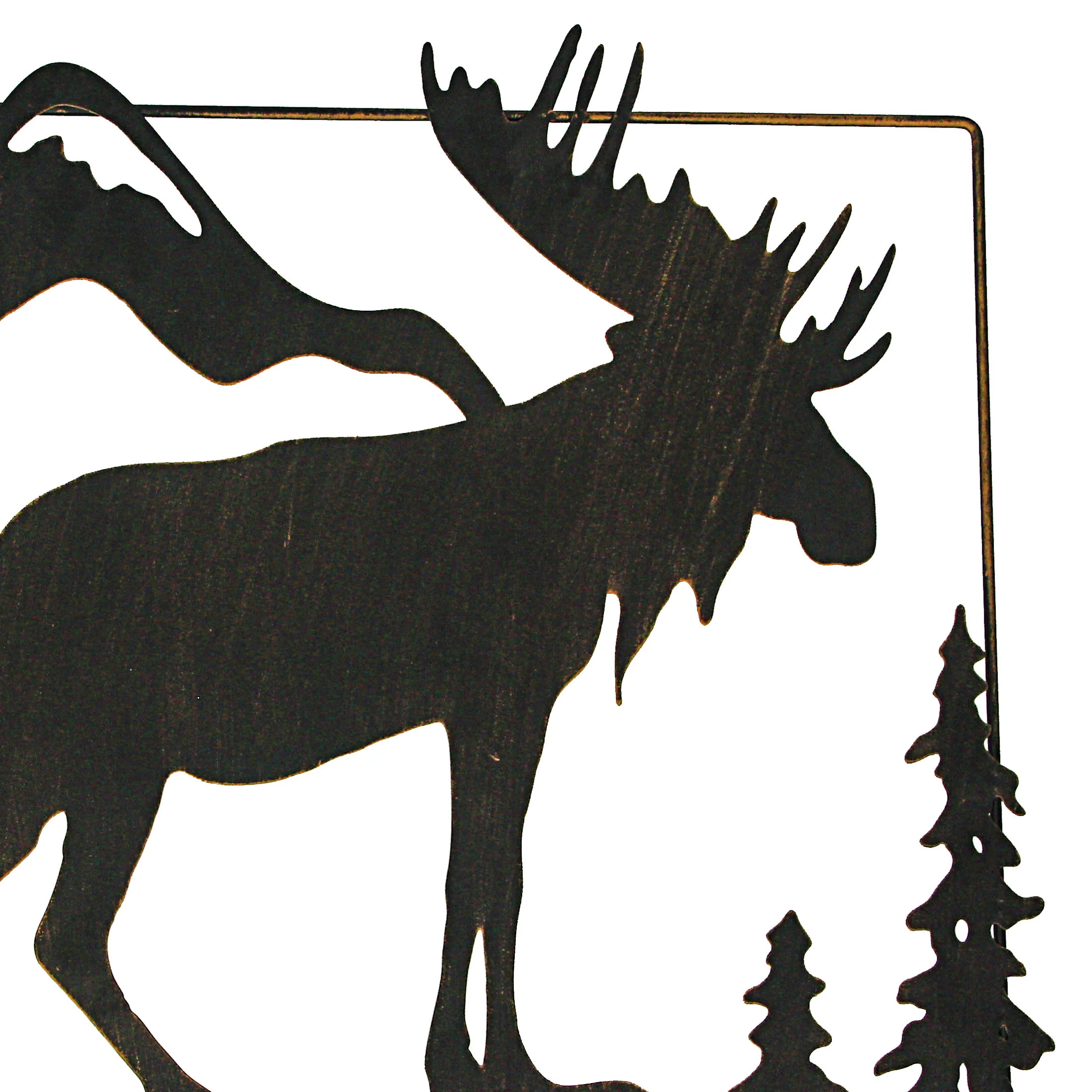 Set of 2 Laser-Cut Black Metal 18 Inch Moose Wall Hangings Rustic Cabin Lodge Decor Art - Image 8
