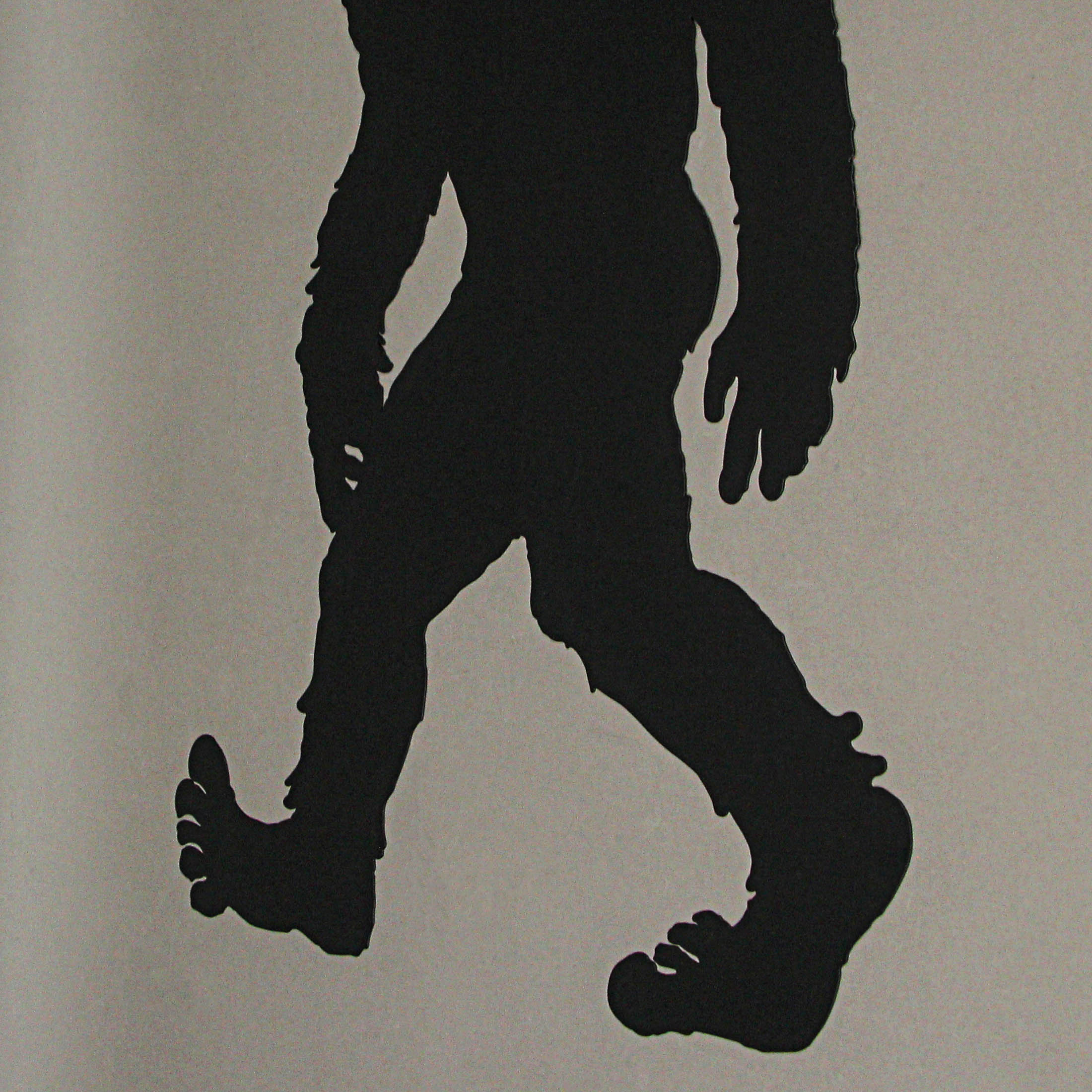 Black Metal Laser-Cut Bigfoot Silhouette Wall Hanging Yeti Sasquatch Art 24 Inches High - Image 10