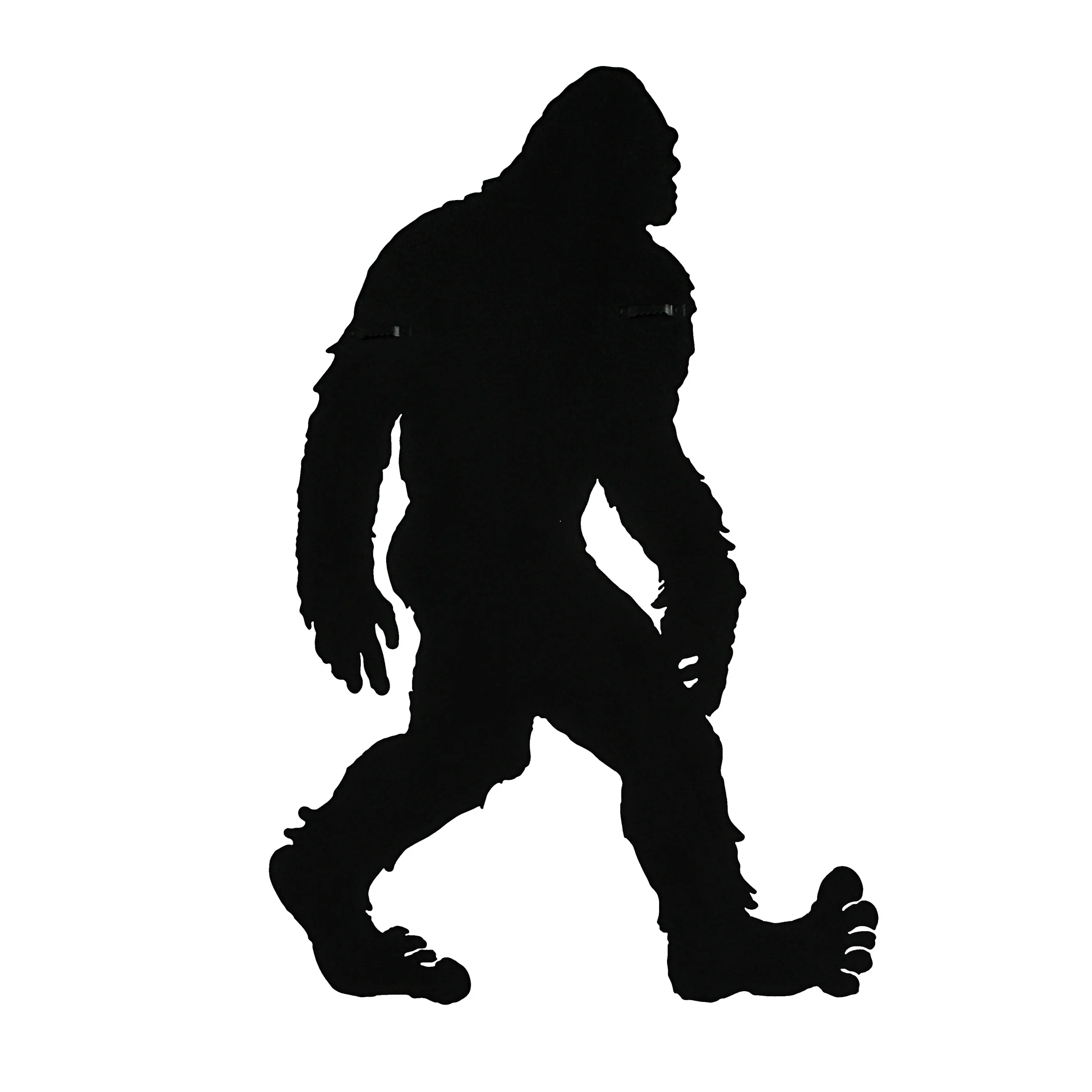 Black Metal Laser-Cut Bigfoot Silhouette Wall Hanging Yeti Sasquatch Art 24 Inches High - Image 3