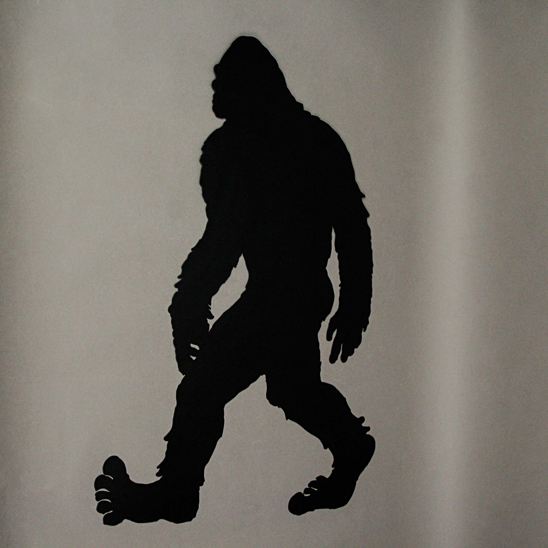 Black Metal Laser-Cut Bigfoot Silhouette Wall Hanging Yeti Sasquatch Art 24 Inches High - Image 7