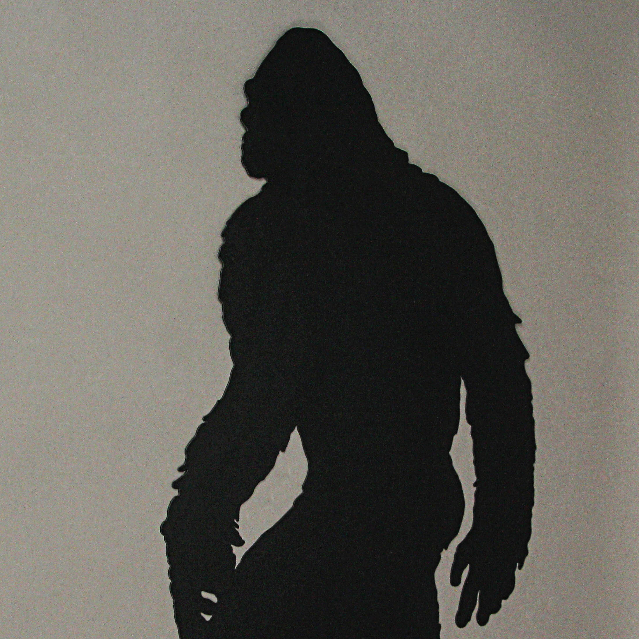 Black Metal Laser-Cut Bigfoot Silhouette Wall Hanging Yeti Sasquatch Art 24 Inches High - Image 8