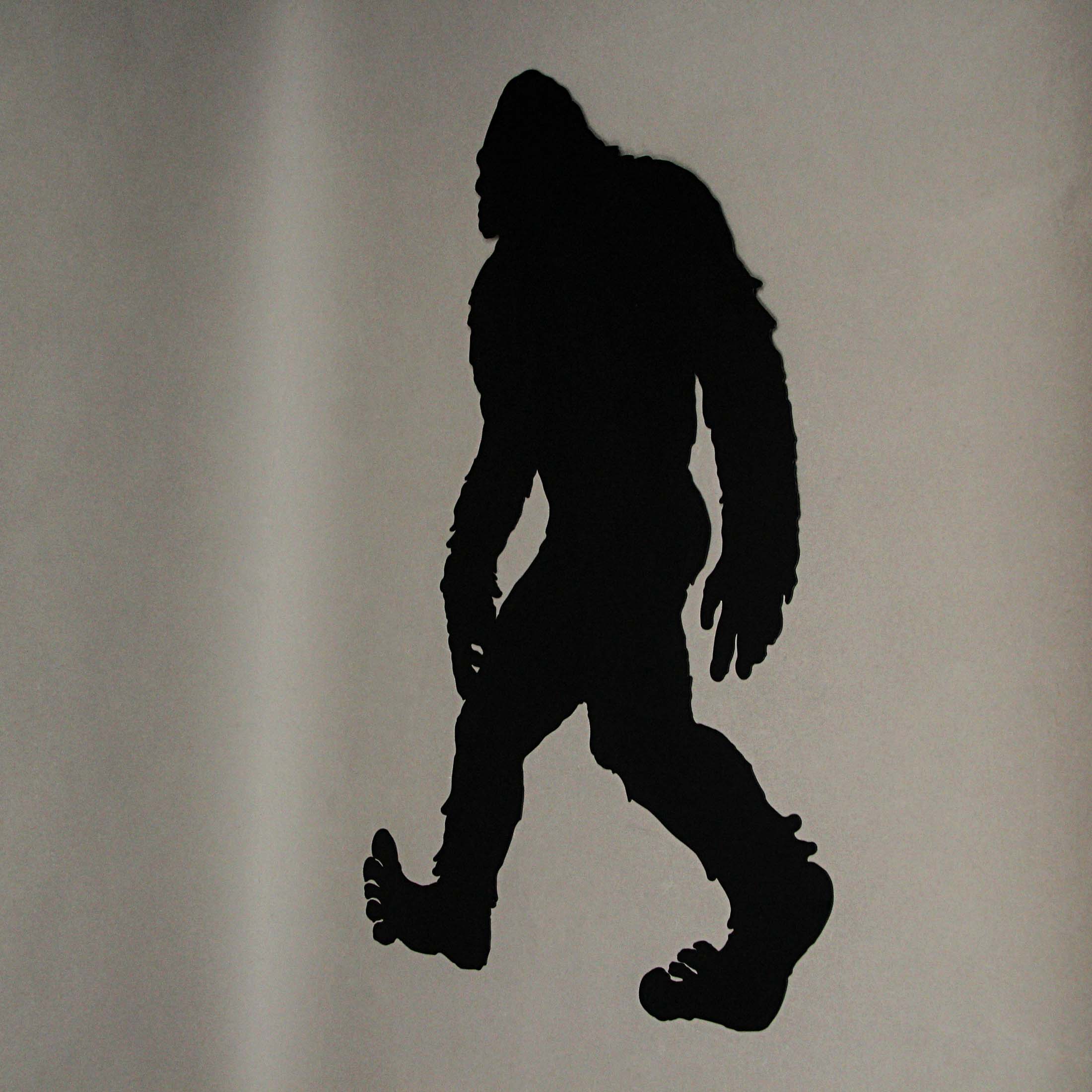 Black Metal Laser-Cut Bigfoot Silhouette Wall Hanging Yeti Sasquatch Art 24 Inches High - Image 9