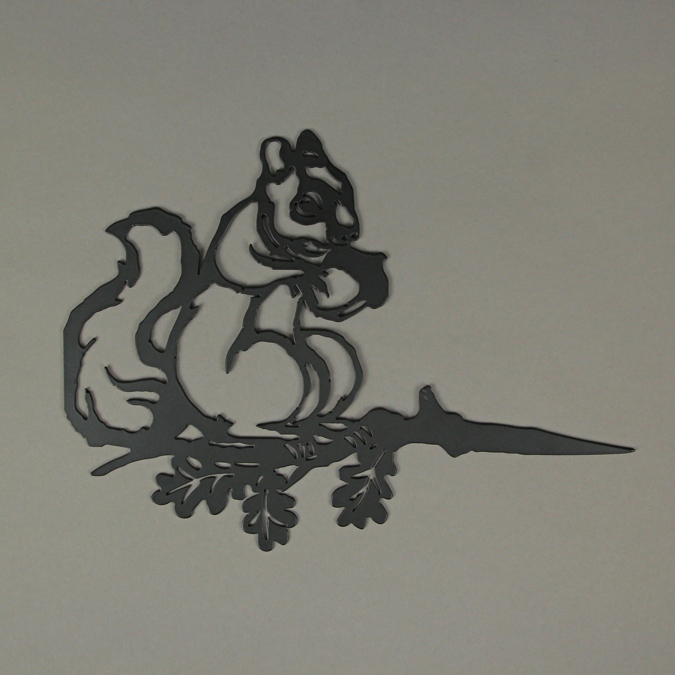 Set of 2 Black Metal 11 Inch Squirrel Tree Stakes Outdoor Yard Art Home Garden Fence Decor - Image 10