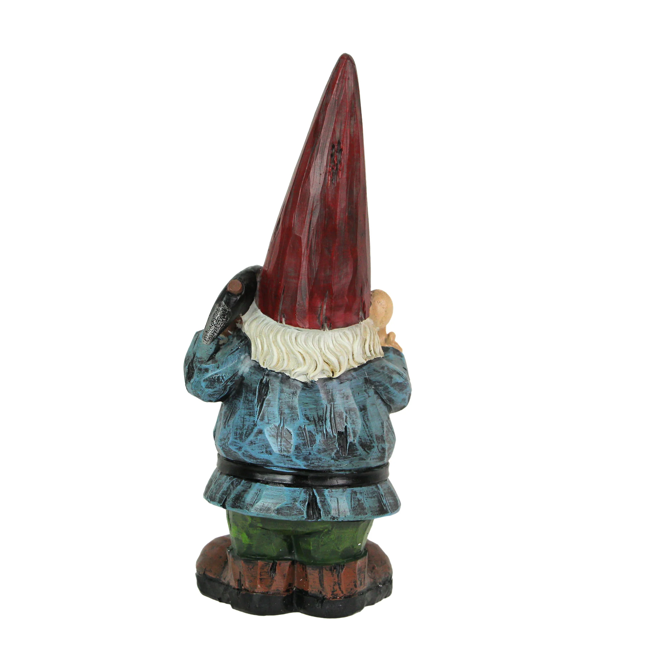 12 Inch Tall Grumpy Gnome Middle Finger Garden Statue Home Decor Outdoor Greeter - Image 6