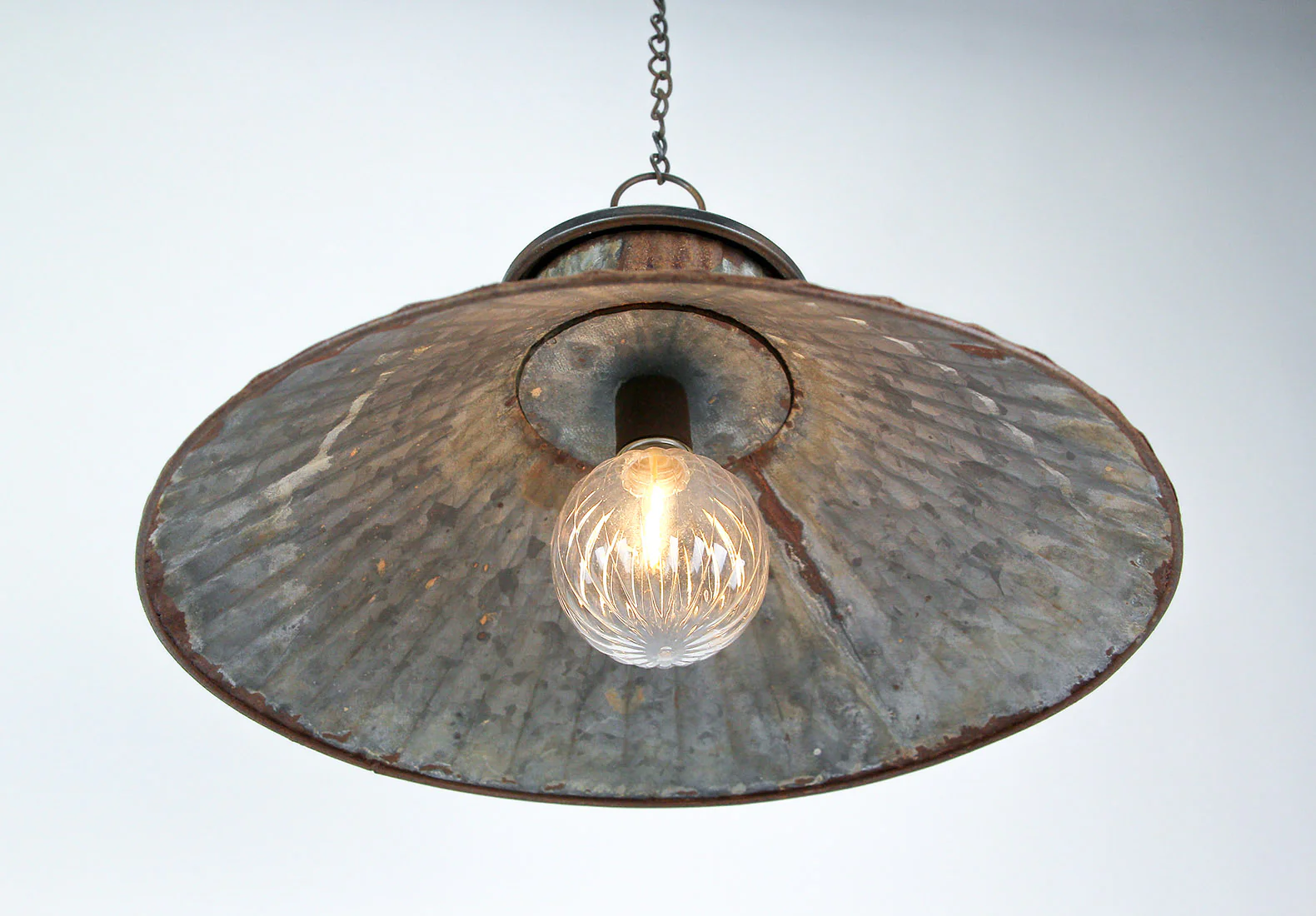 14 Inch LED Chain Hanging Lamp Rustic Battery Operated Indoor Aged Accent Light - Image 3