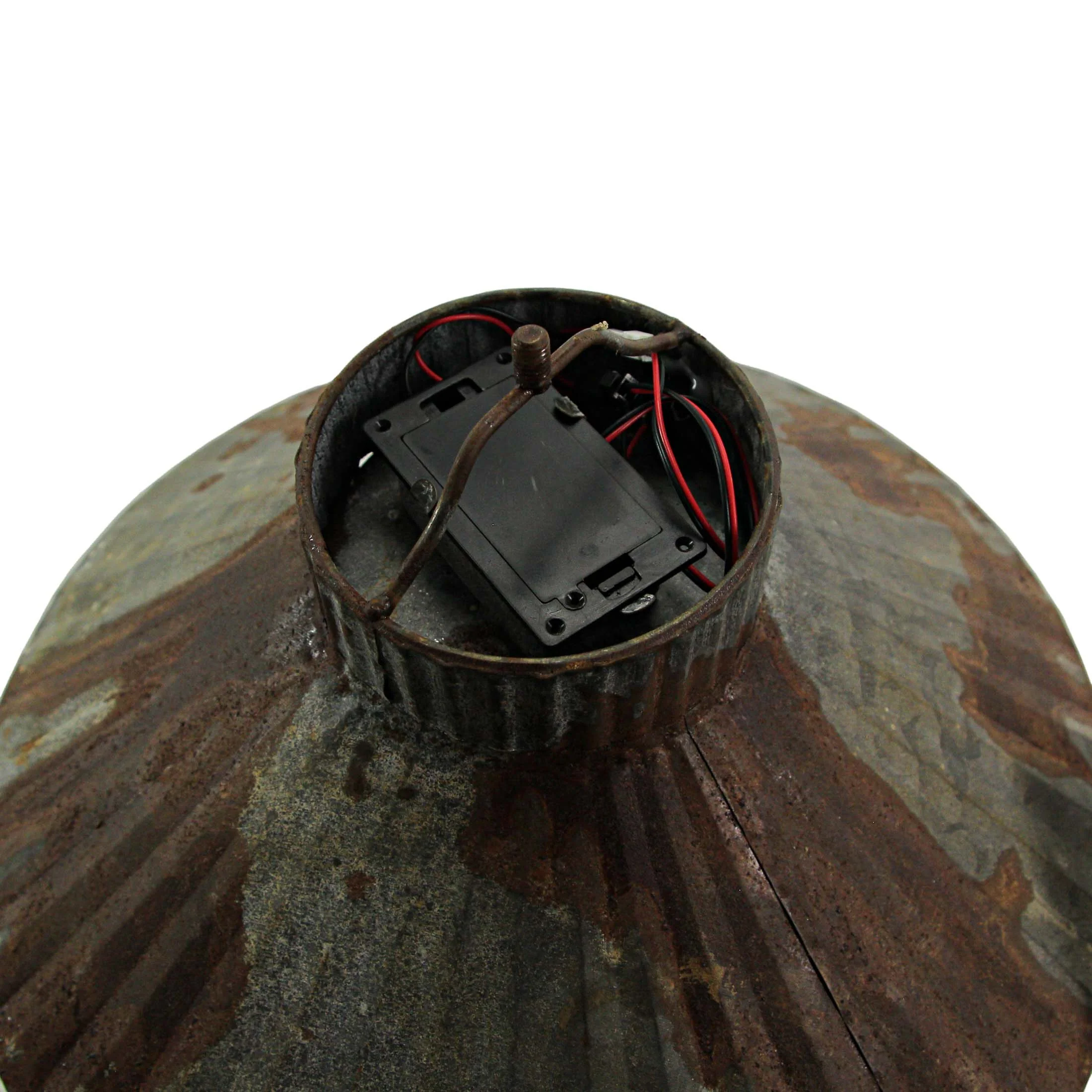 14 Inch LED Chain Hanging Lamp Rustic Battery Operated Indoor Aged Accent Light - Image 4