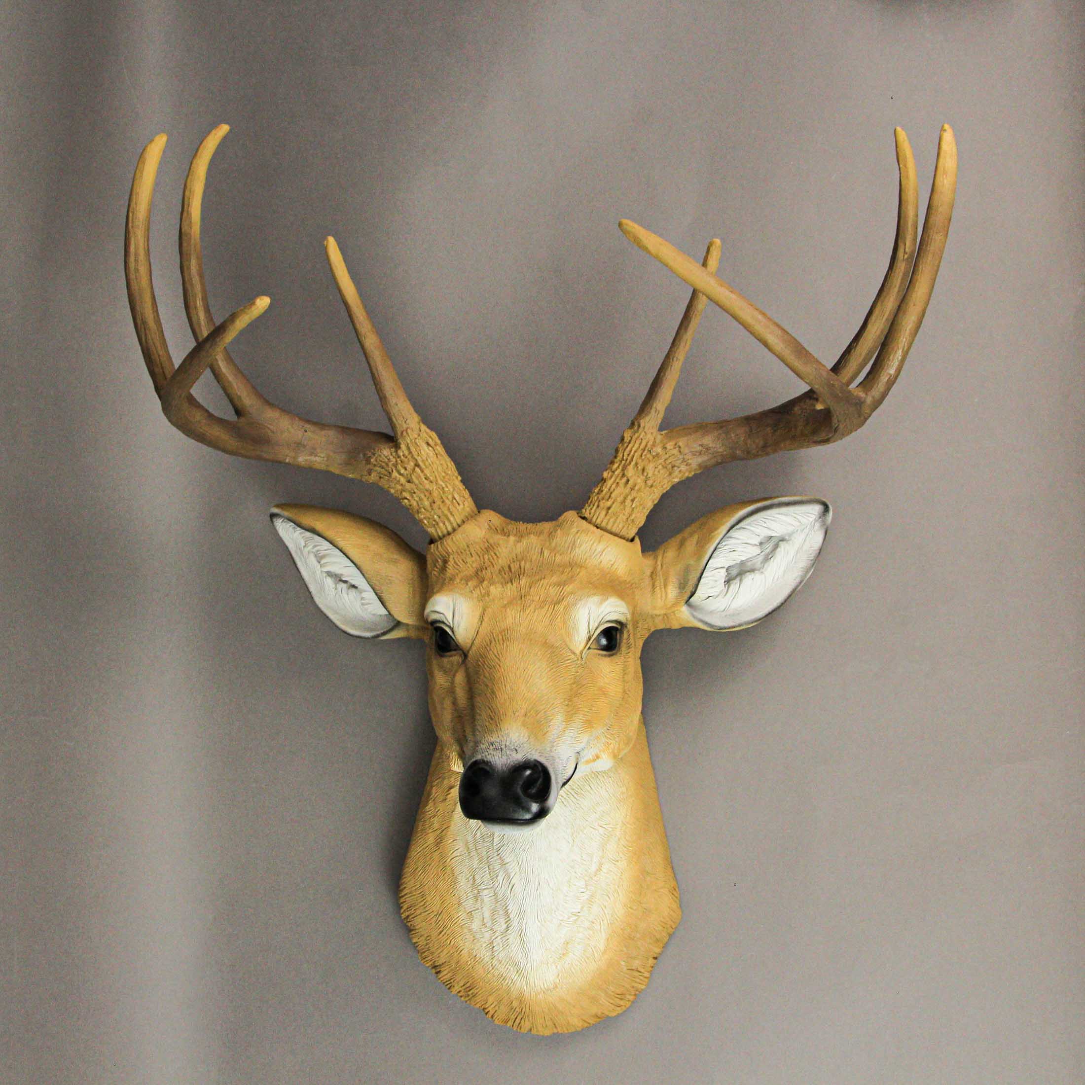 20 Inch 8-Point Buck Deer Head Bust Wall Mounted Sculpture Hunting Home Decor - Image 6