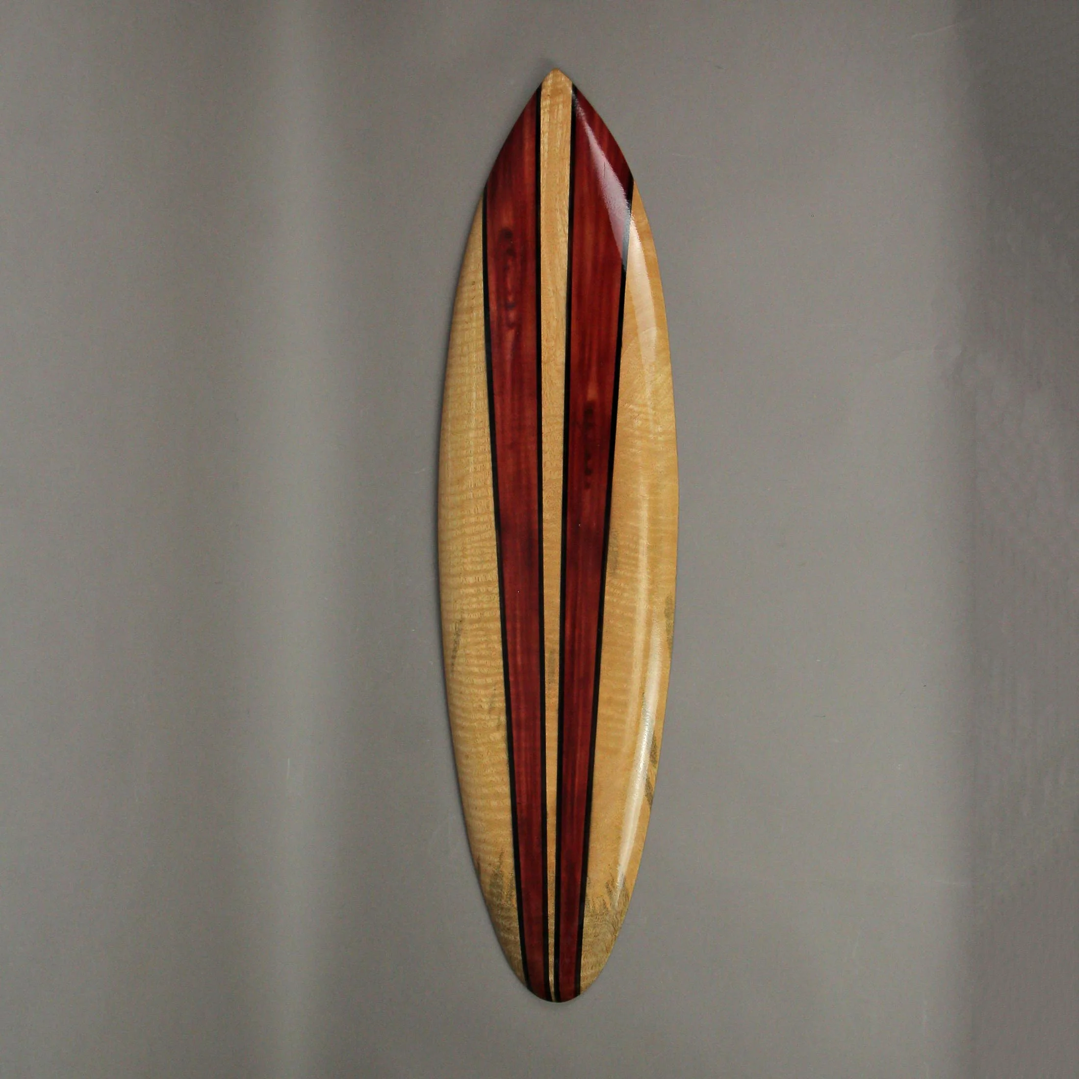 32 In Hand Carved Painted Wooden Surfboard Wall Hanging Decor Beach Art Set of 3 - Image 3