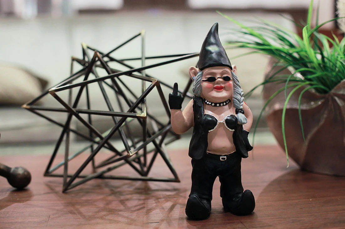 Gnofun The Naughty Lady Biker Motorcycle Garden Gnome Statue Unique Indoor Outdoor Decorative Statue - Image 4